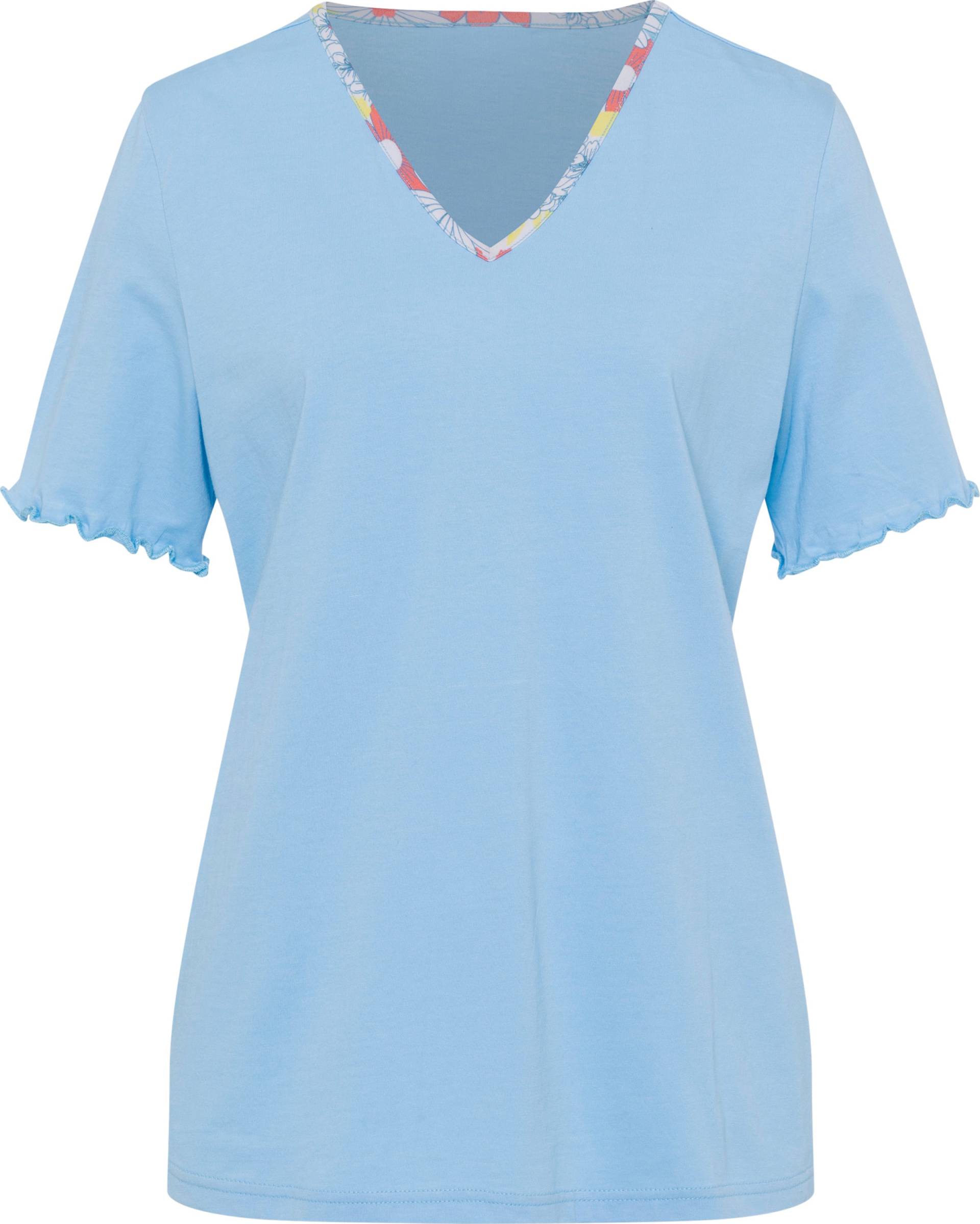 Sieh an! Damen Capri-Schlafanzug aqua-koralle-bedruckt von Sieh an!