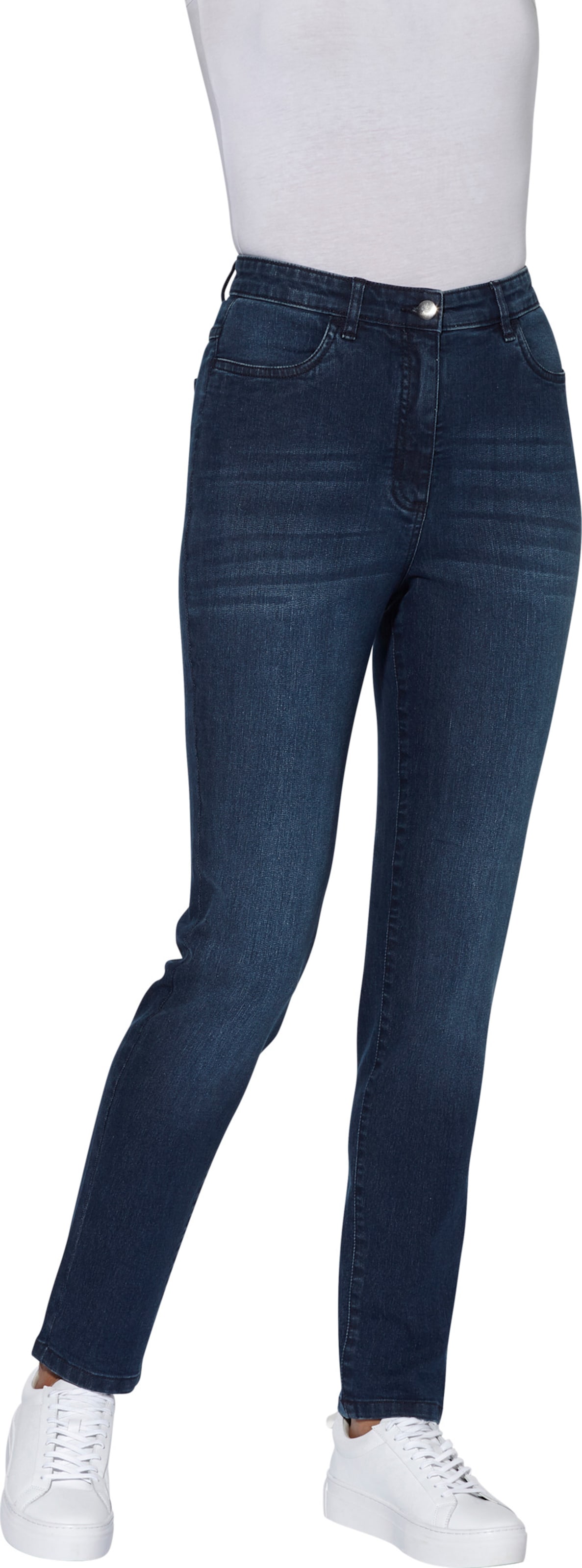 Sieh an! Damen High-waist-Jeans dark blue von Sieh an!