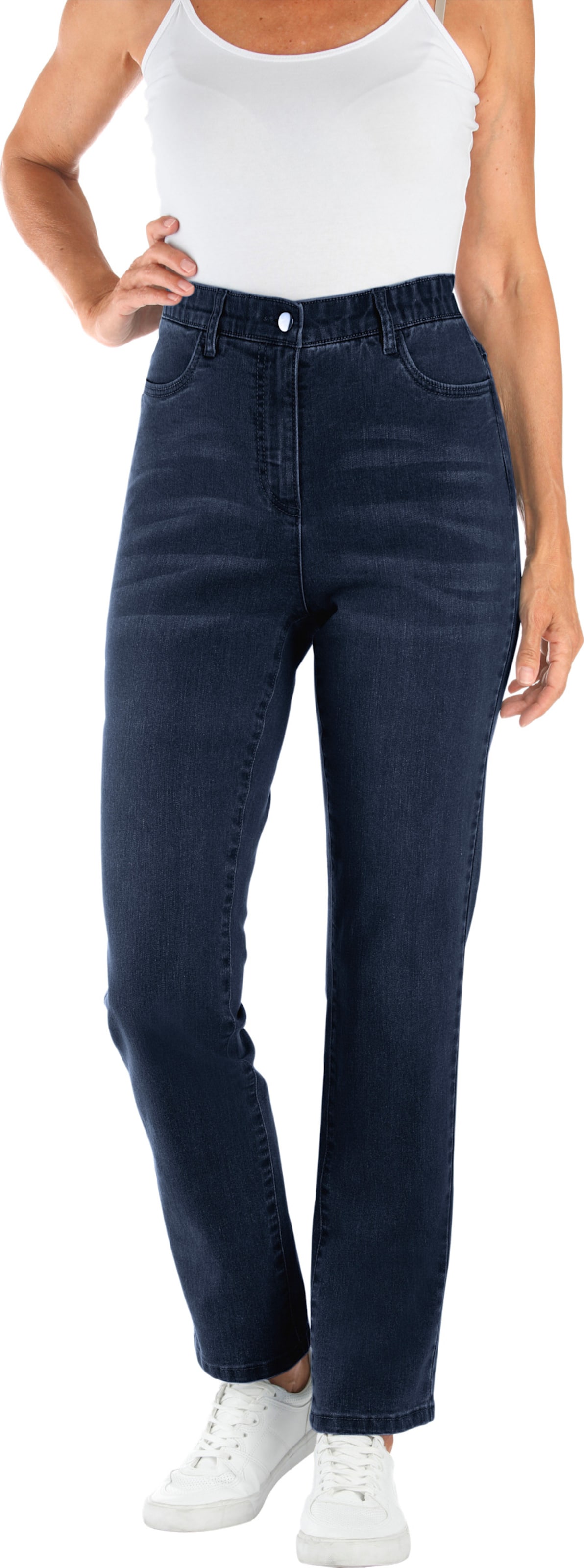 Sieh an! Damen High-waist-Jeans dark blue von Sieh an!