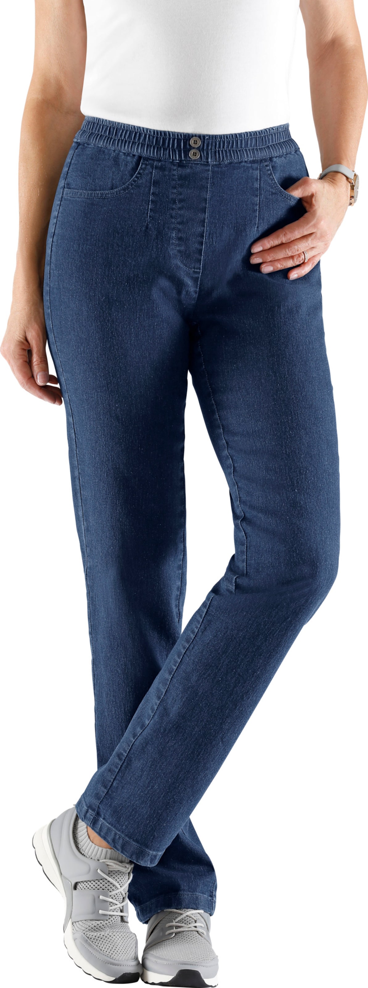 Sieh an! Damen Jeans blue-stone-washed von Sieh an!