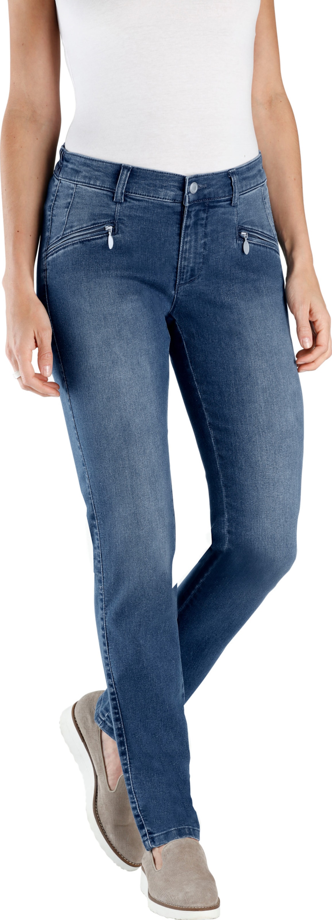 Sieh an! Damen Jeans blue-stone-washed von Sieh an!