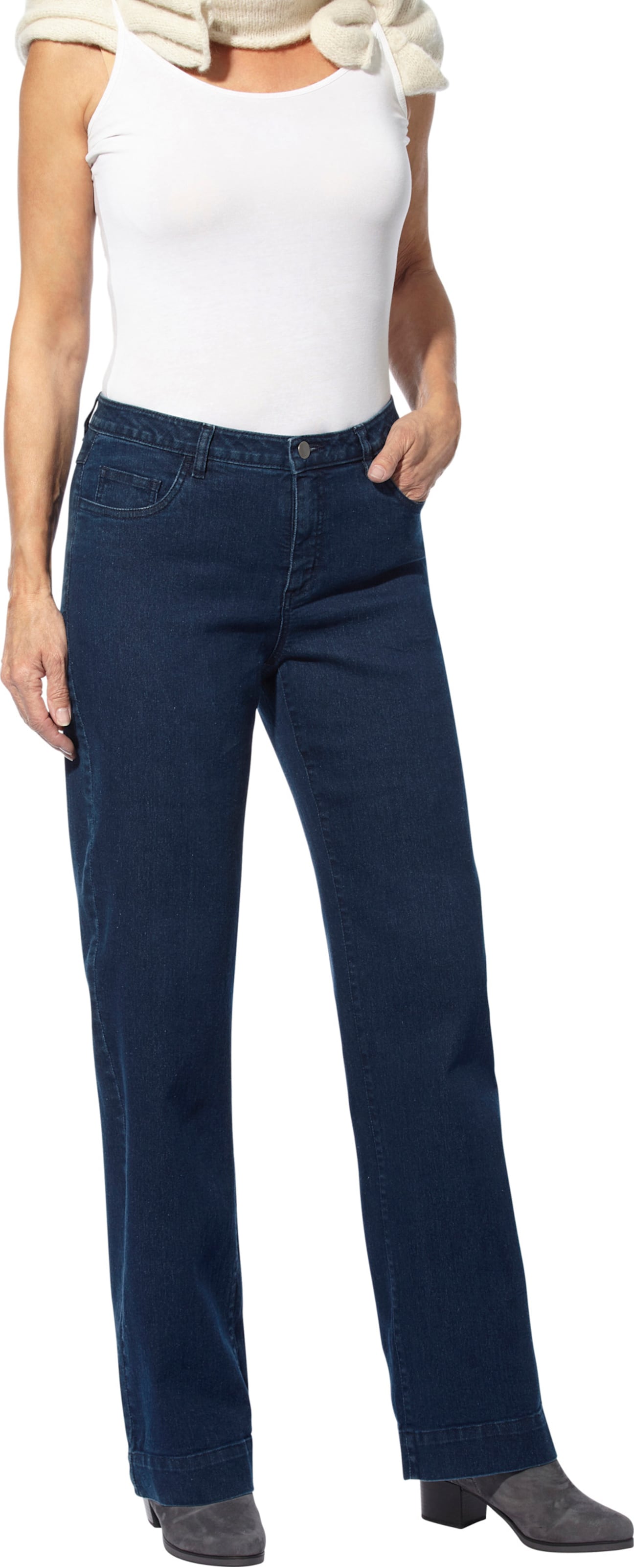 Sieh an! Damen Jeans blue-stone-washed von Sieh an!