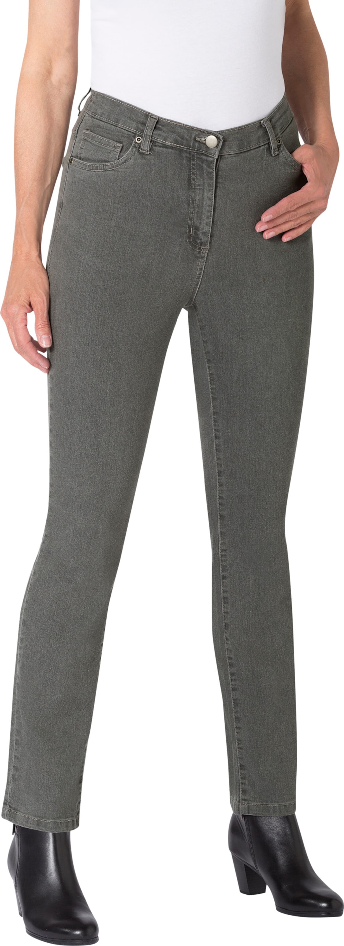 Sieh an! Damen 5-Pocket-Jeans grey-denim von Sieh an!