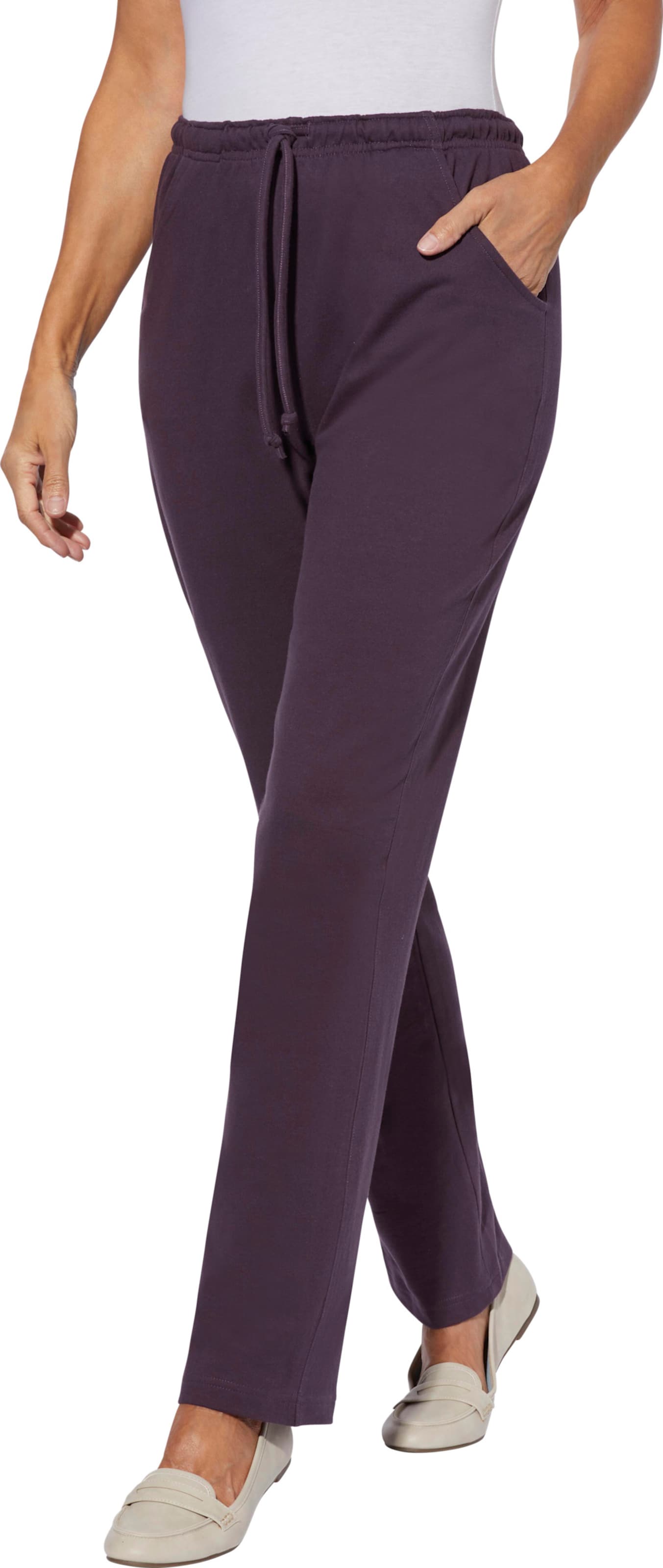 Sieh an! Damen Jerseyhose aubergine von Sieh an!