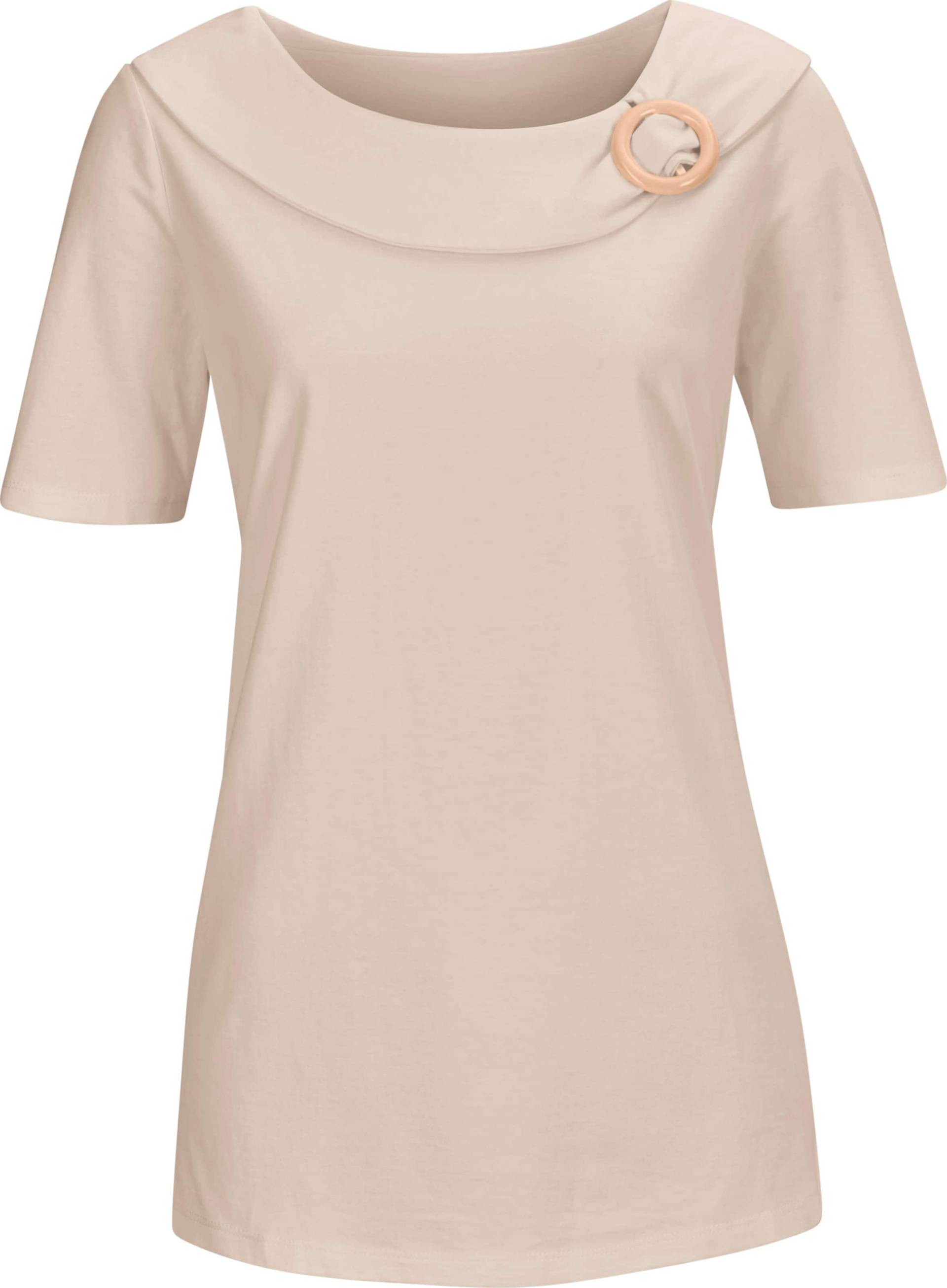 Sieh an! Damen Kurzarmshirt beige von Sieh an!