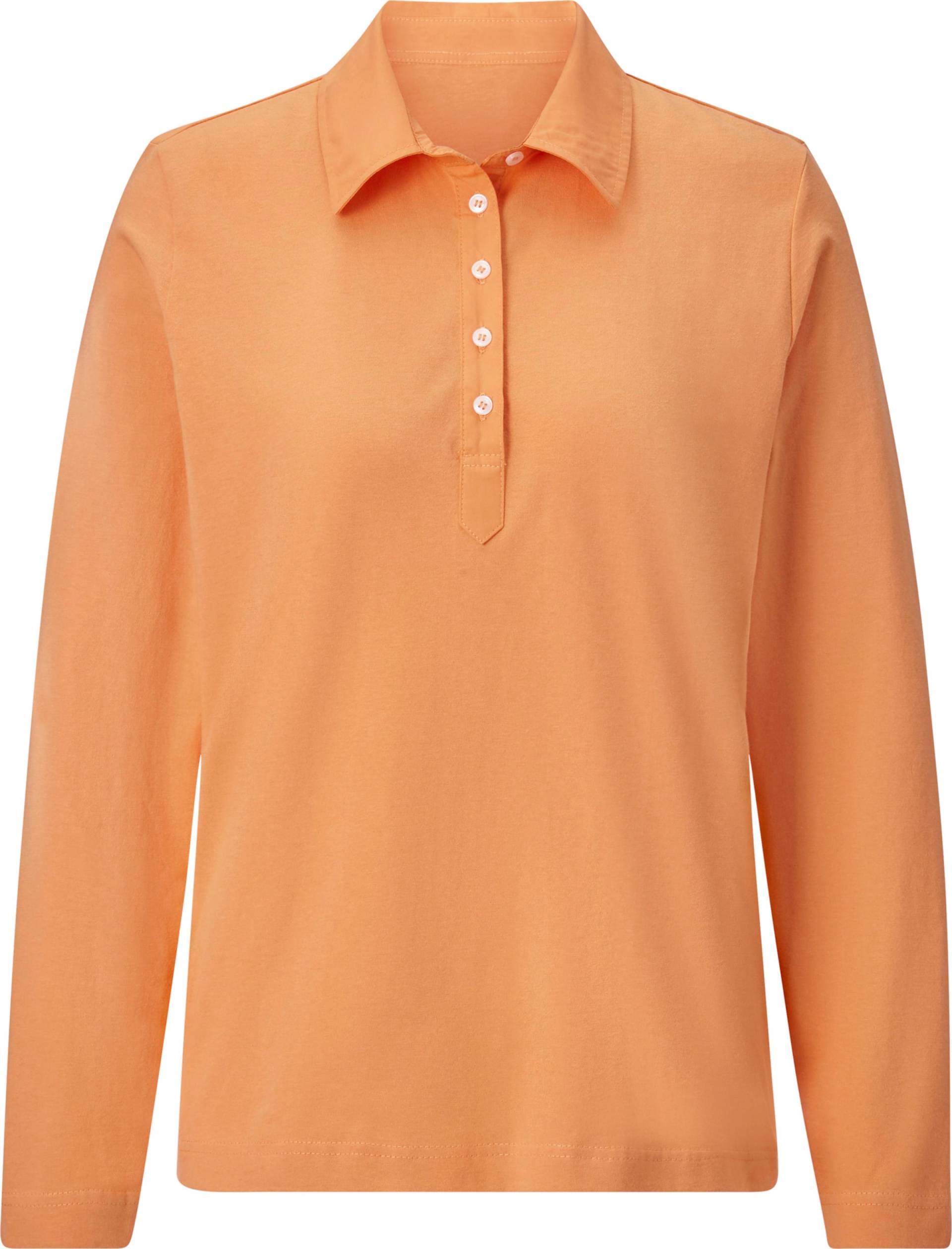 Sieh an! Damen Langarm-Poloshirt orange von Sieh an!