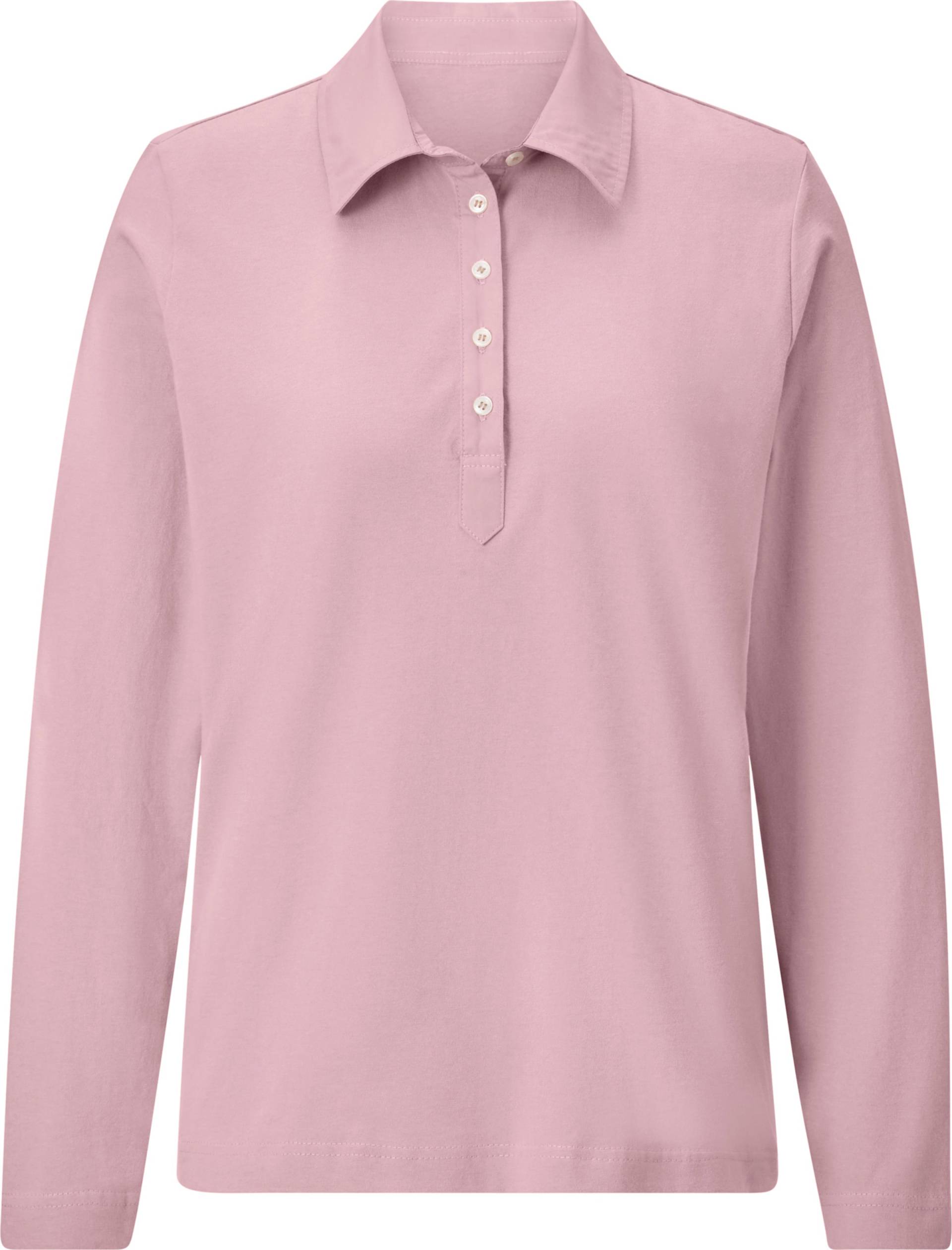 Sieh an! Damen Langarm-Poloshirt rosé von Sieh an!