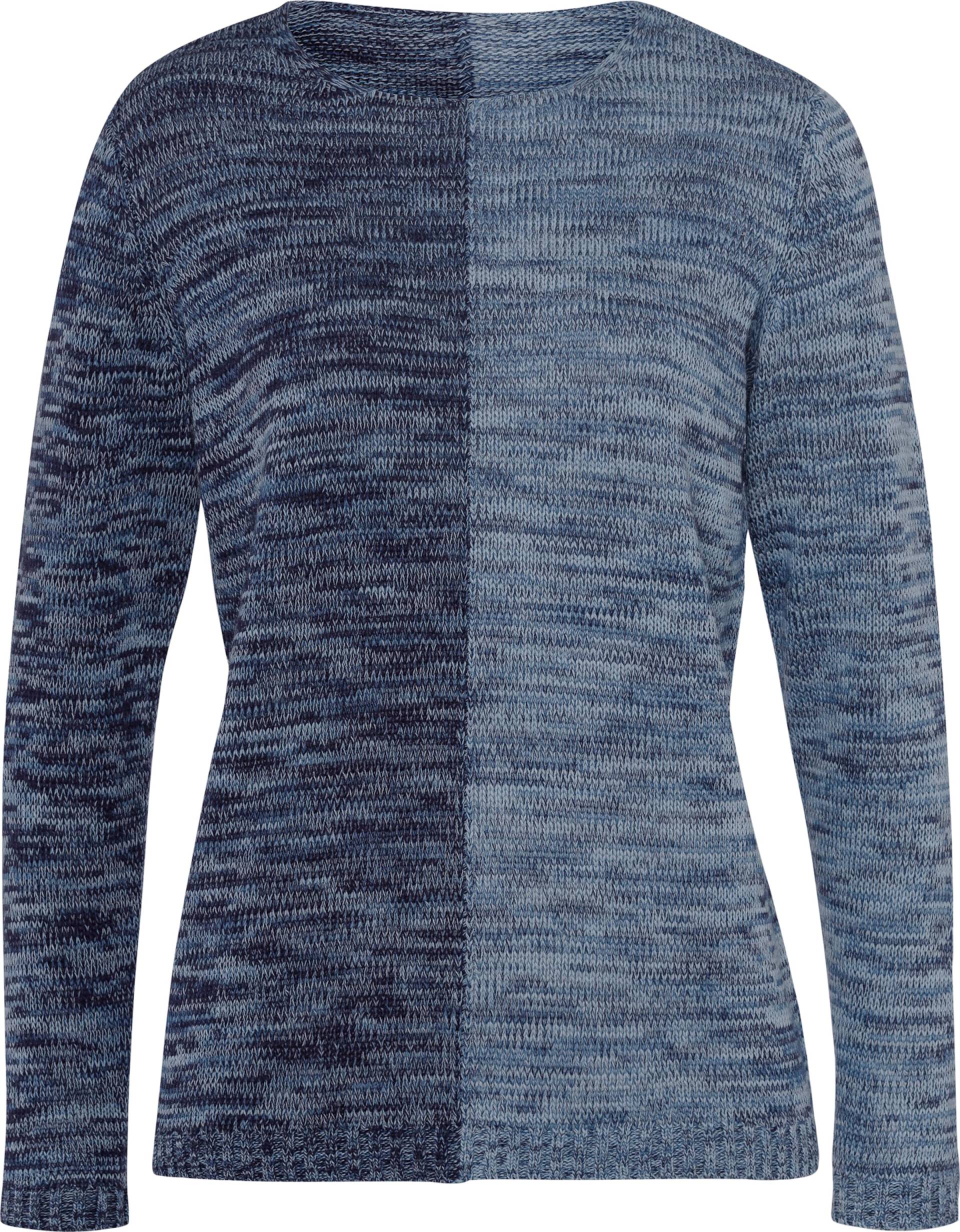 Sieh an! Damen Langarm-Pullover marine-eisblau-meliert von Sieh an!