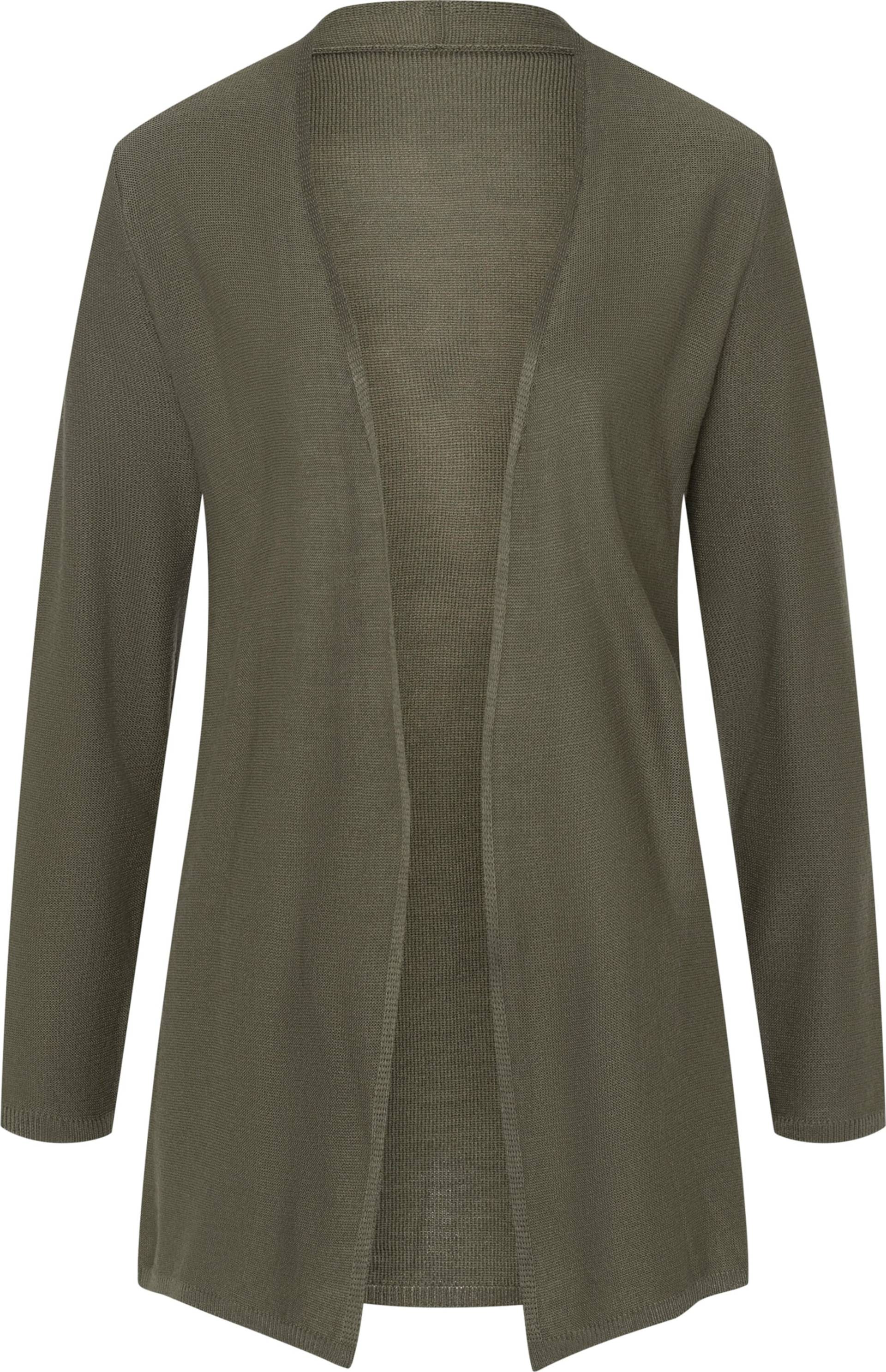 Sieh an! Damen Long-Strickjacke khaki von Sieh an!