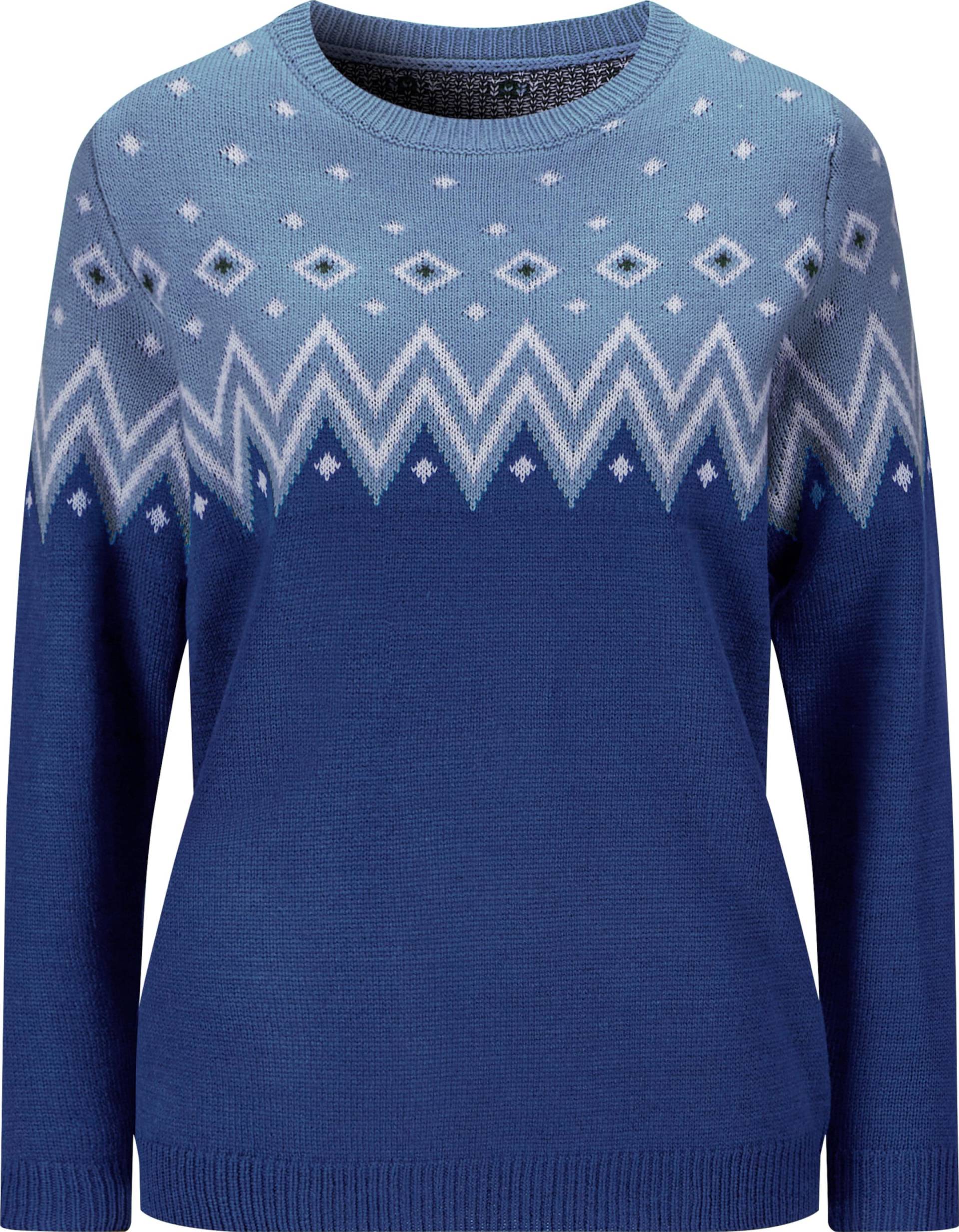 Sieh an! Damen Norwegerpullover royalblau-bleu-gemustert von Sieh an!