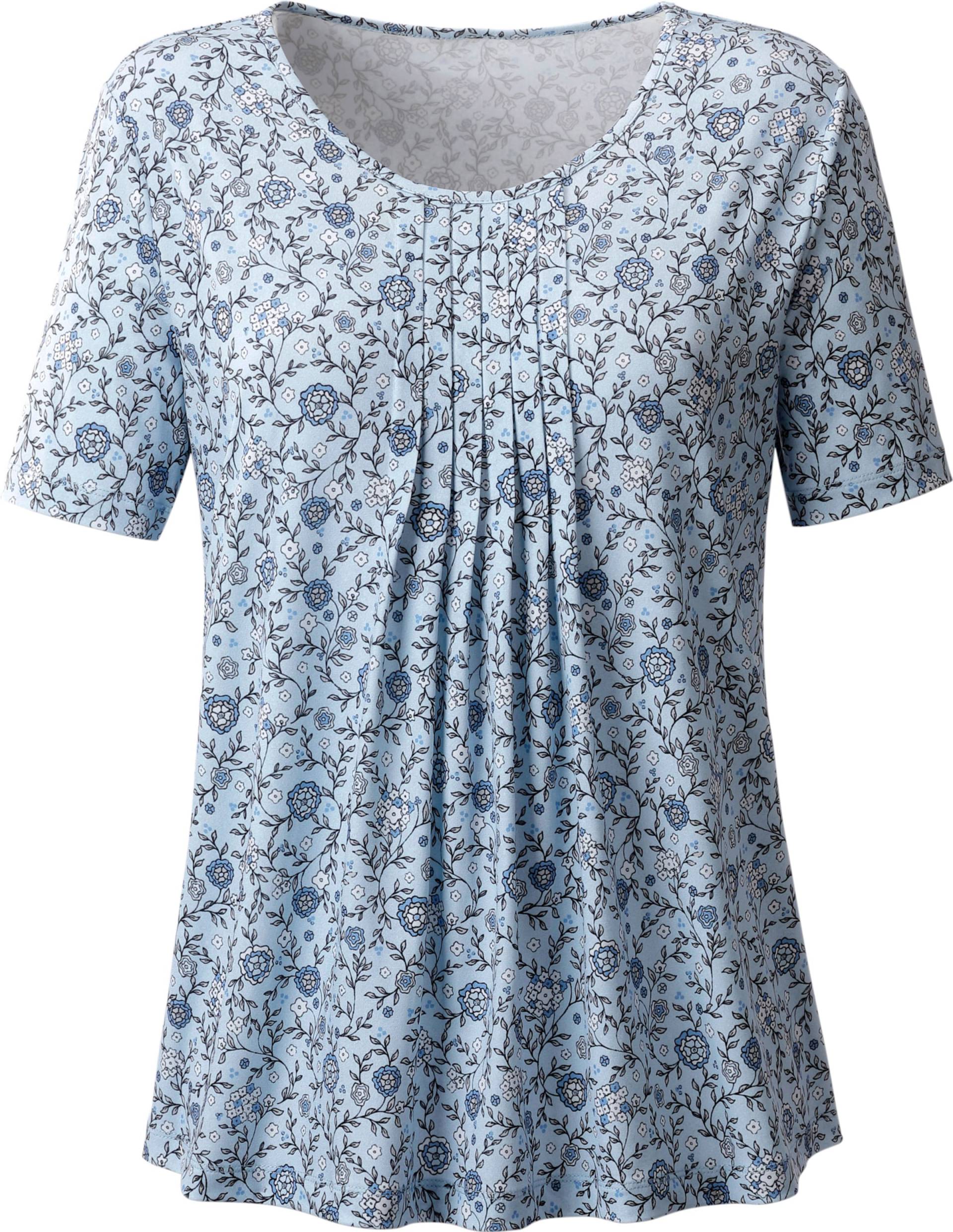 Sieh an! Damen Print-Shirt hellblau-jeansblau-bedruckt von Sieh an!