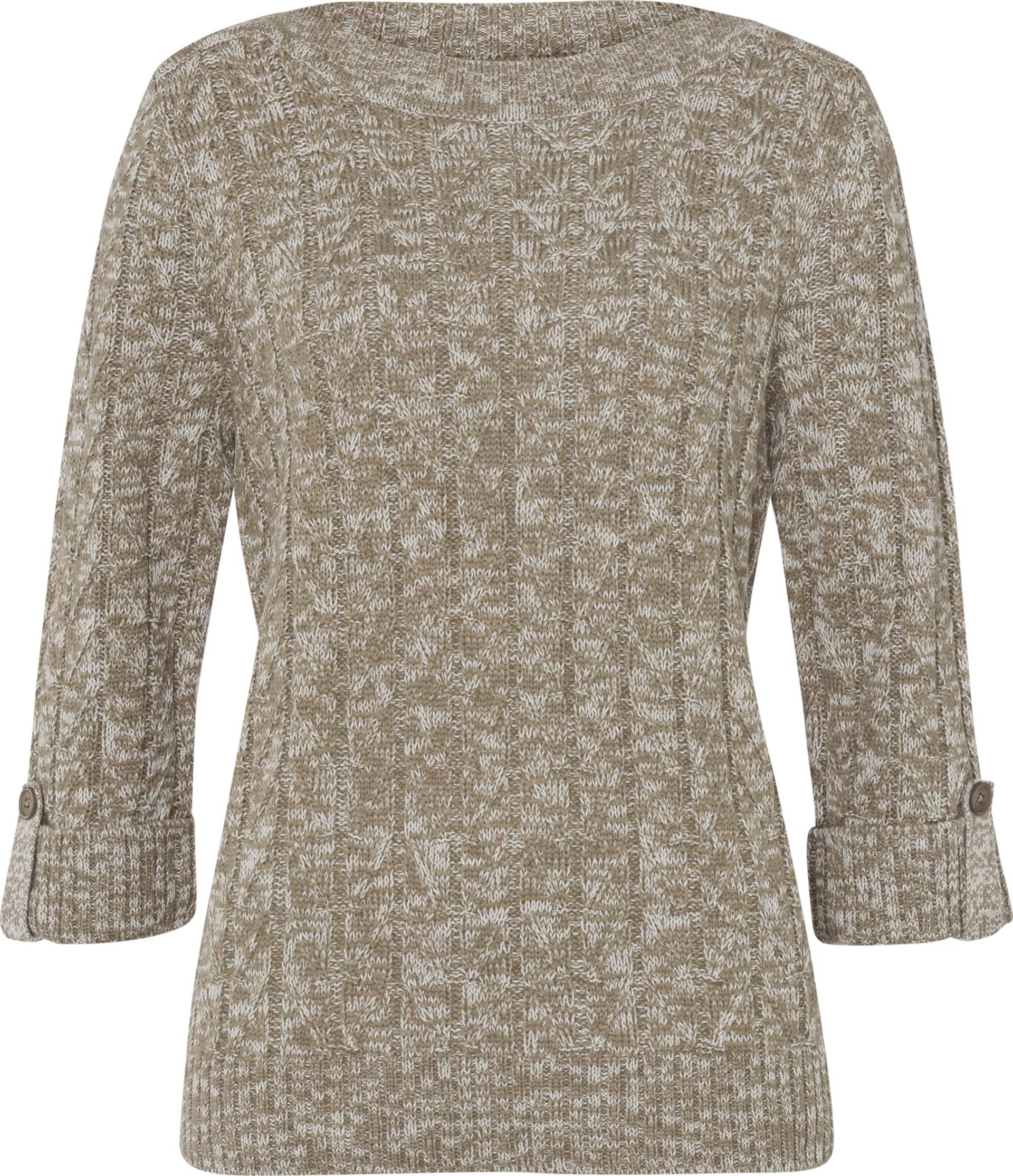 Sieh an! Damen Pullover taupe-ecru-meliert von Sieh an!