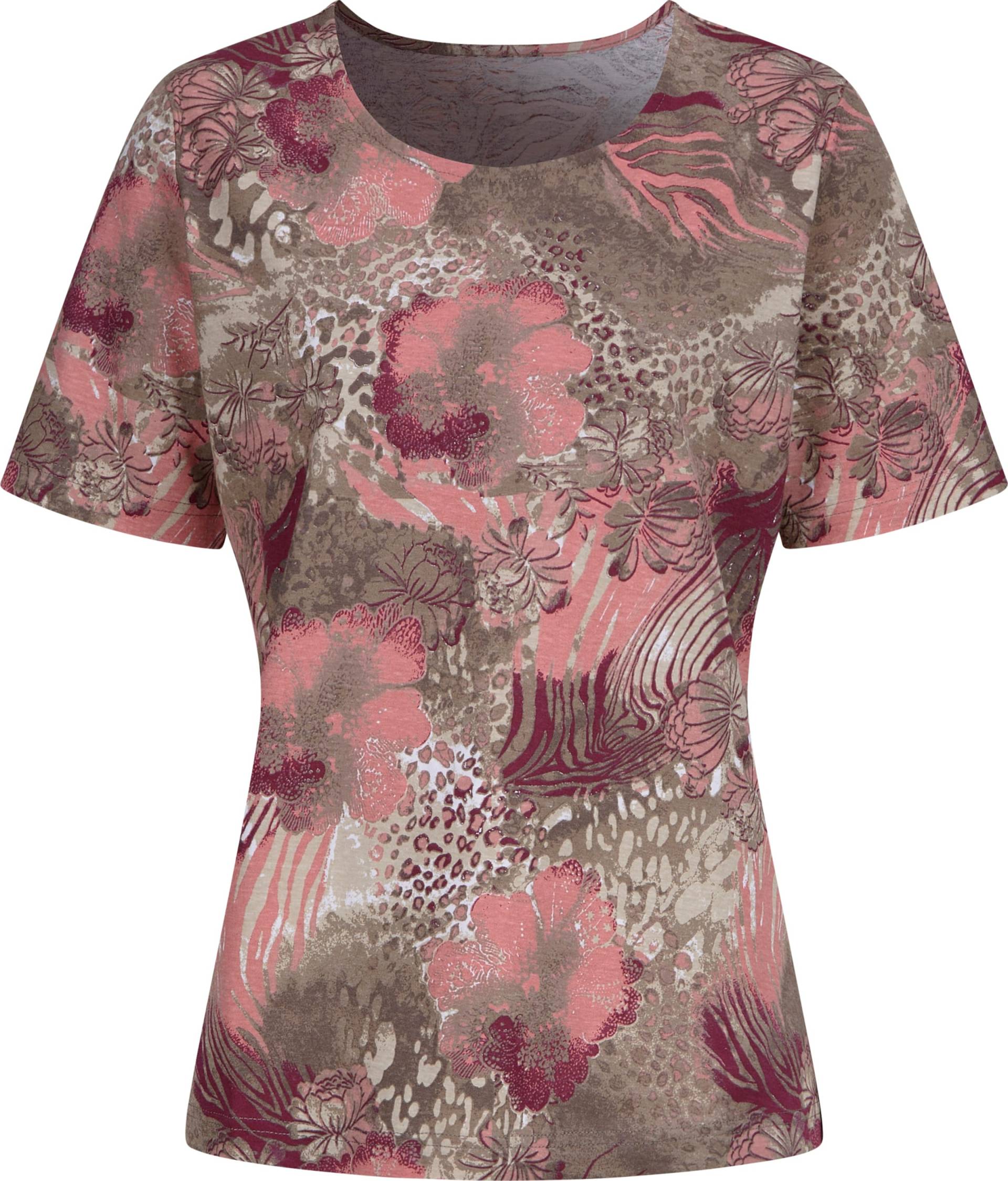 Sieh an! Damen Rundhals-Shirt ecru-flamingo-bedruckt von Sieh an!