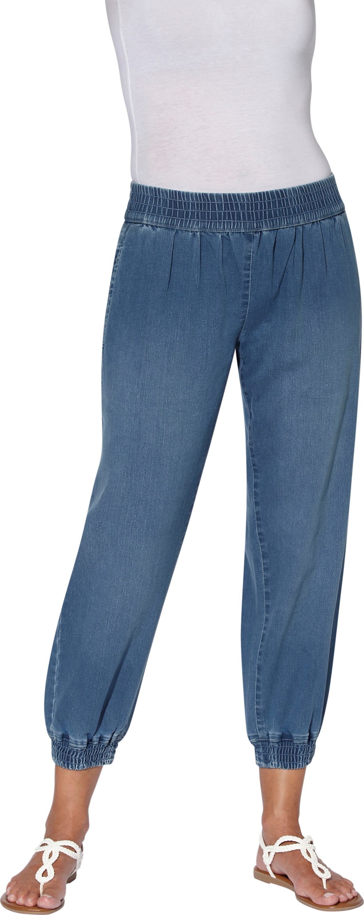 Sieh an! Damen 7/8-Jeans blue-bleached von Sieh an!