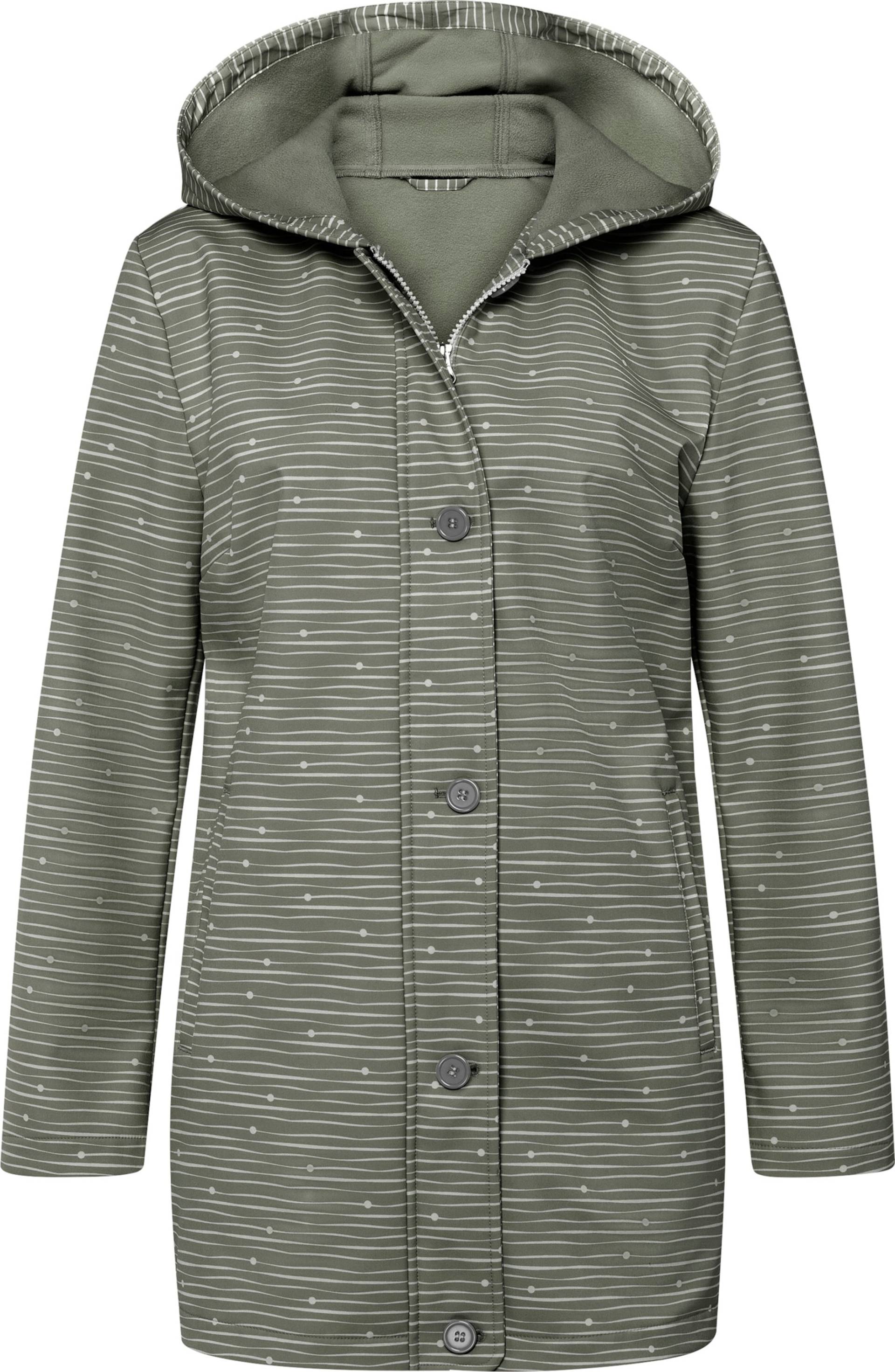 Sieh an! Damen Softshelljacke khaki-ecru-bedruckt von Sieh an!