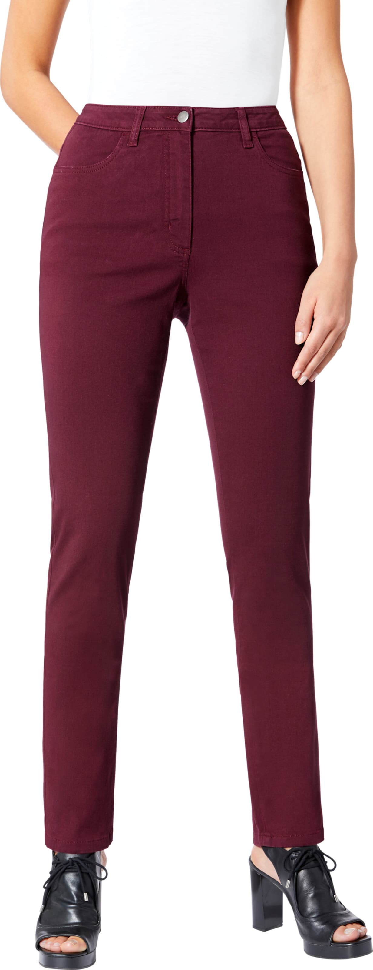 Sieh an! Damen Stretch-Hose bordeaux von Sieh an!