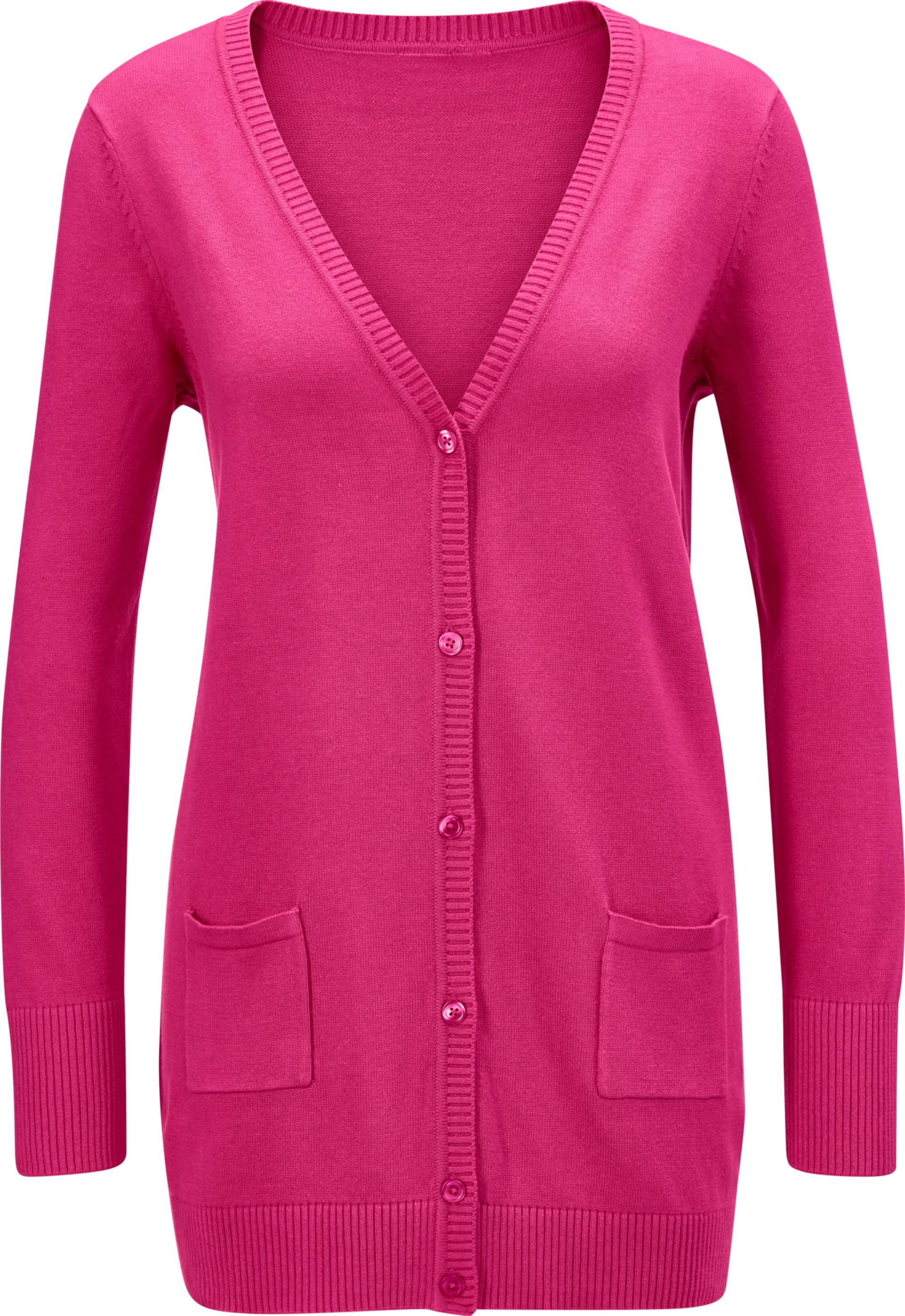 Sieh an! Damen Strickjacke fuchsia von Sieh an!