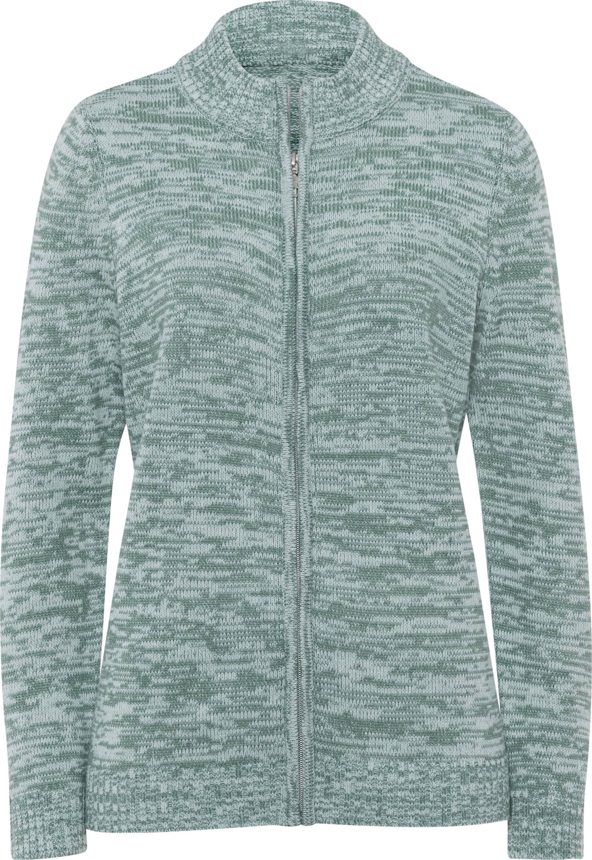 Sieh an! Damen Strickjacke jade-ecru-meliert von Sieh an!