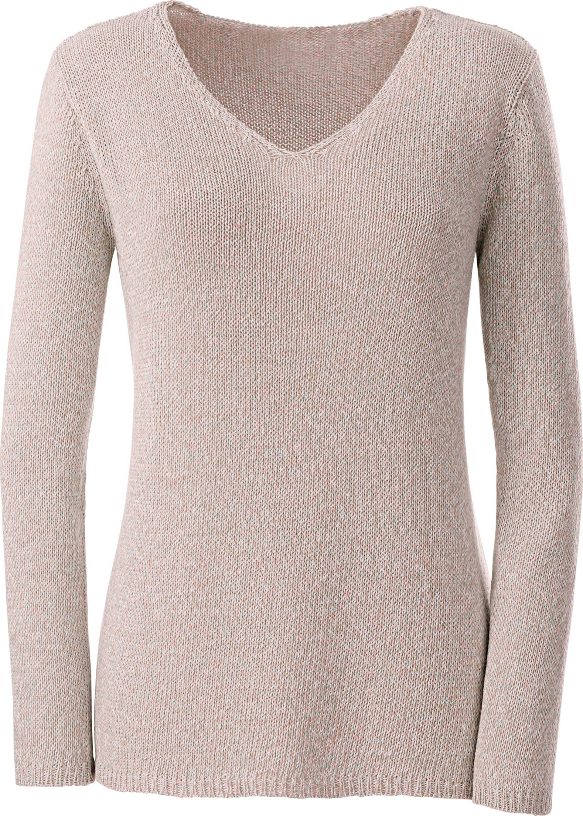 Sieh an! Damen Strickpullover beige-meliert von Sieh an!