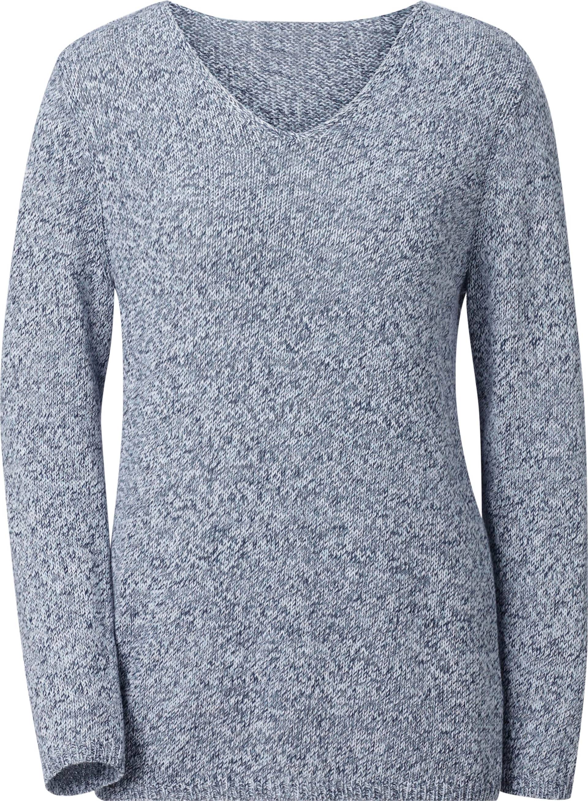 Sieh an! Damen Strickpullover blau-meliert von Sieh an!