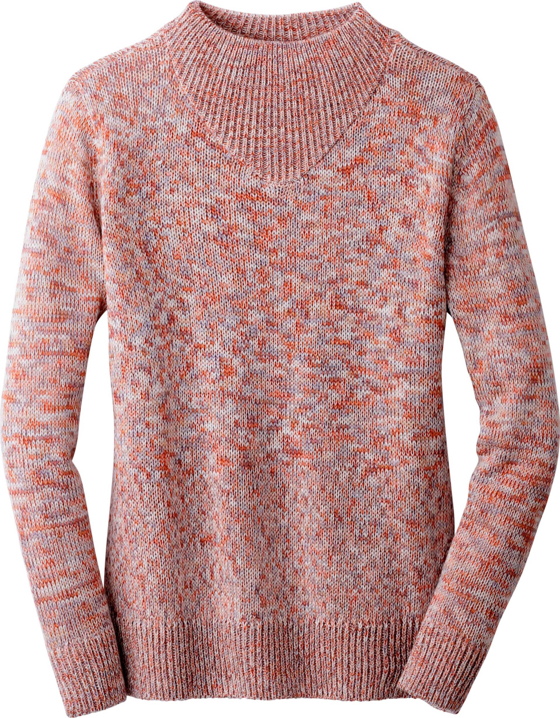 Sieh an! Damen Strickpullover rot-meliert von Sieh an!