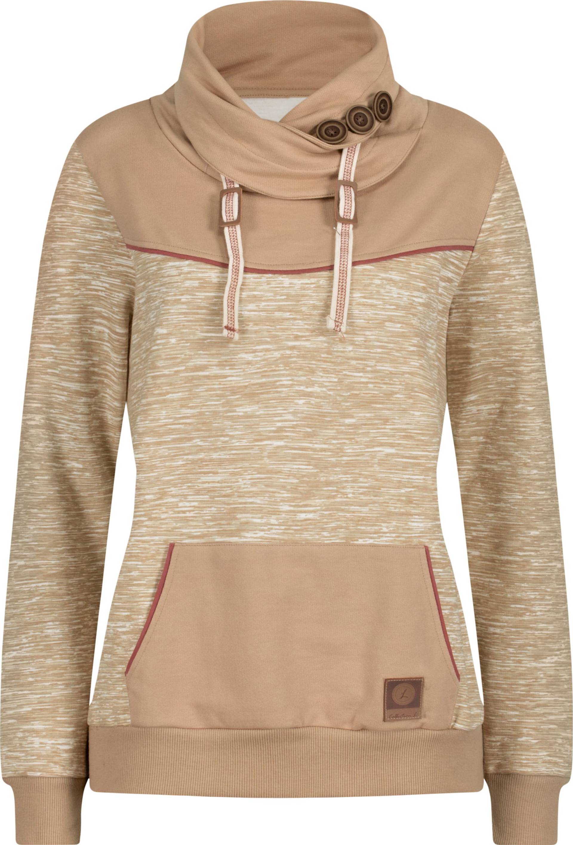 Sieh an! Damen Sweatshirt camel-weiß-meliert von Sieh an!