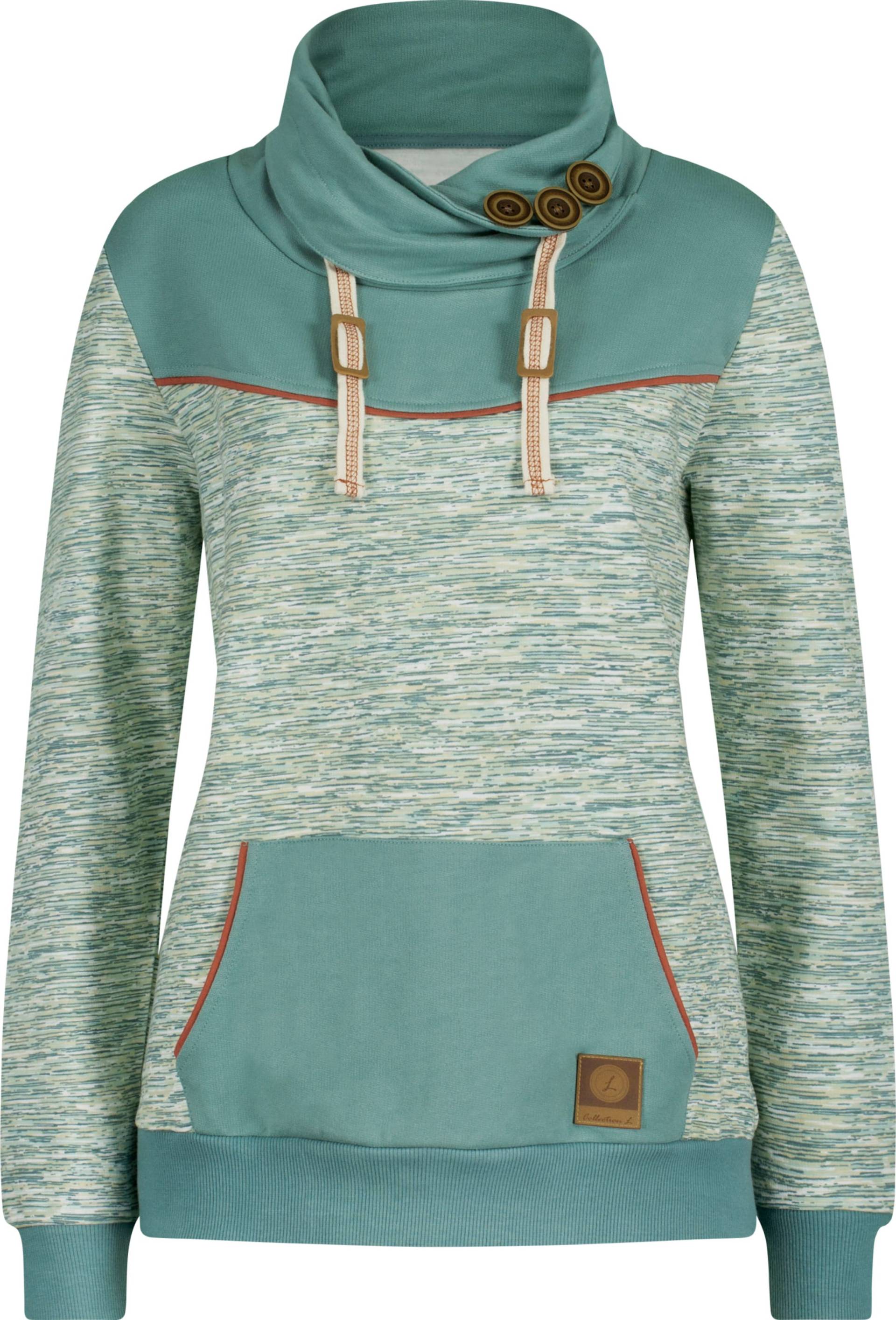 Sieh an! Damen Sweatshirt jade-weiß-meliert von Sieh an!