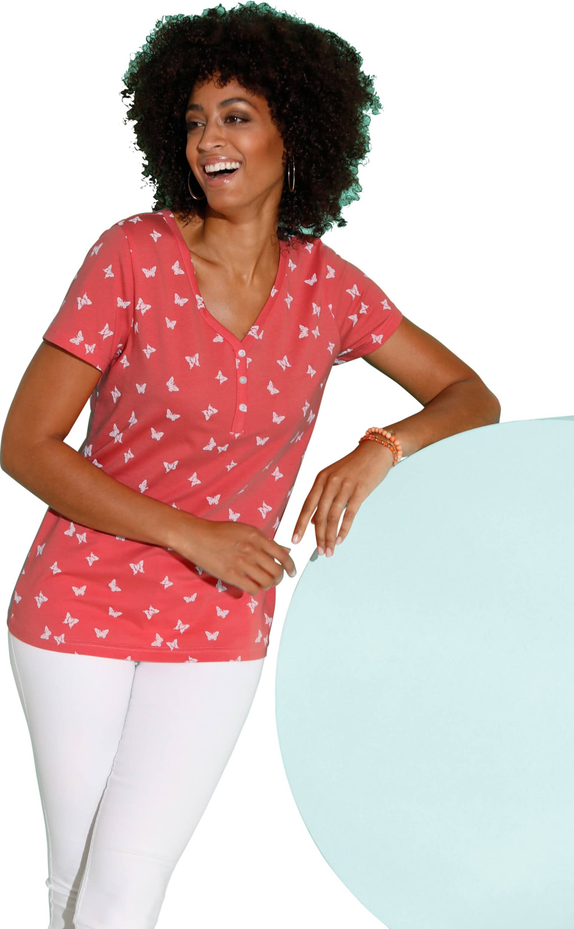 Sieh an! Damen T-Shirt grapefruit-bedruckt von Sieh an!