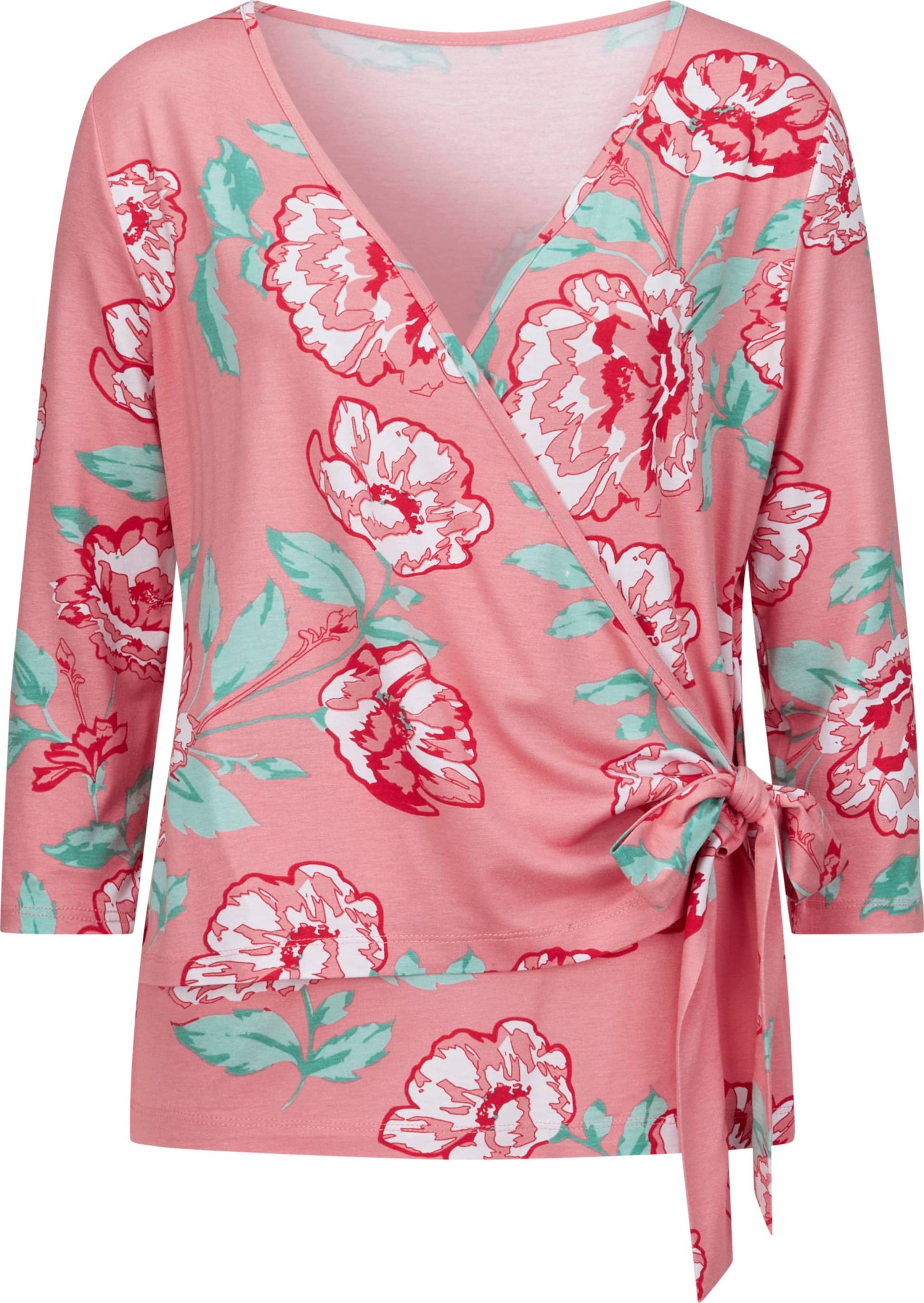 Sieh an! Damen Wickelshirt, flamingo-mint-bedruckt von Sieh an!