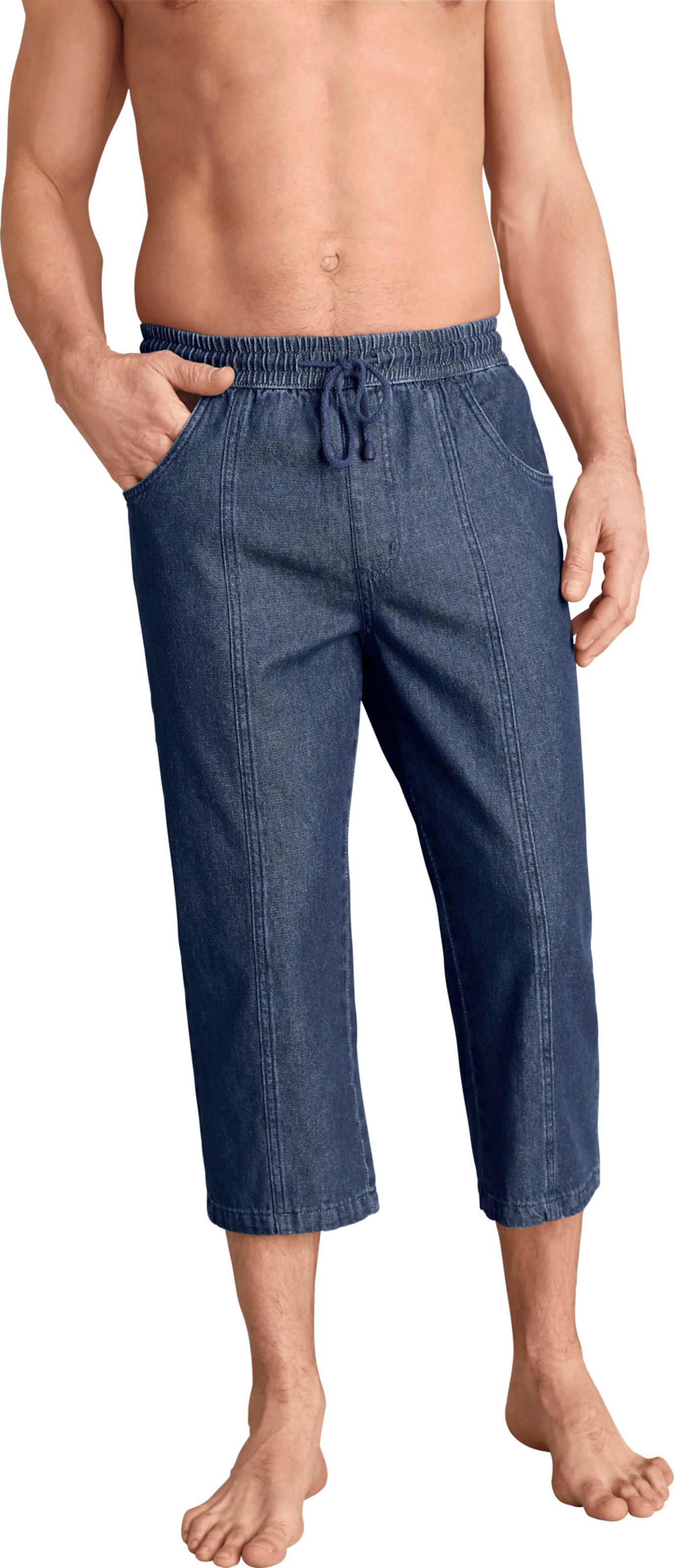 Sieh an! Herren 3/4-Hose, blue-stone-washed von Sieh an!