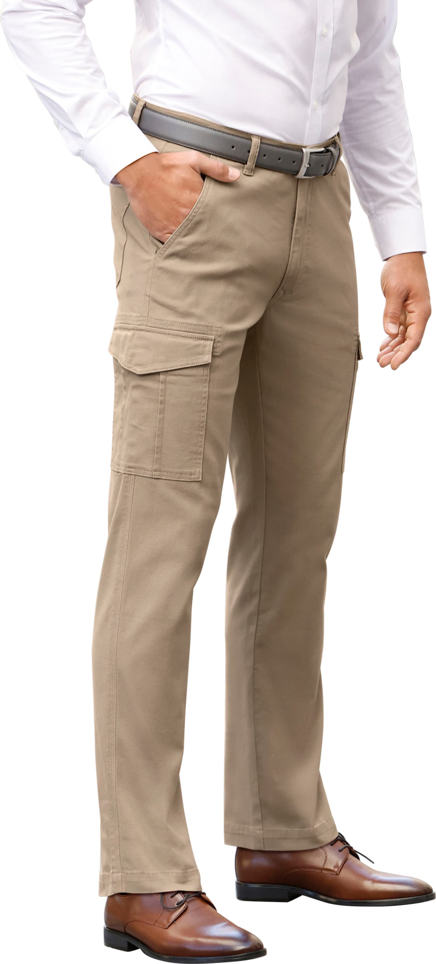 Sieh an! Herren Twill-Hose beige von Sieh an!