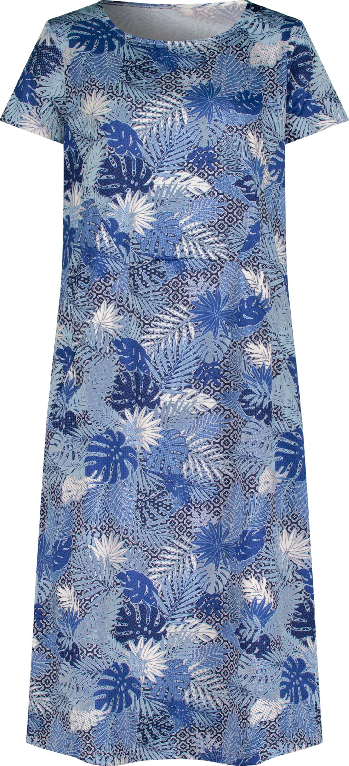 Sieh an! Damen Jersey-Kleid bleu-royalblau-bedruckt von Sieh an!