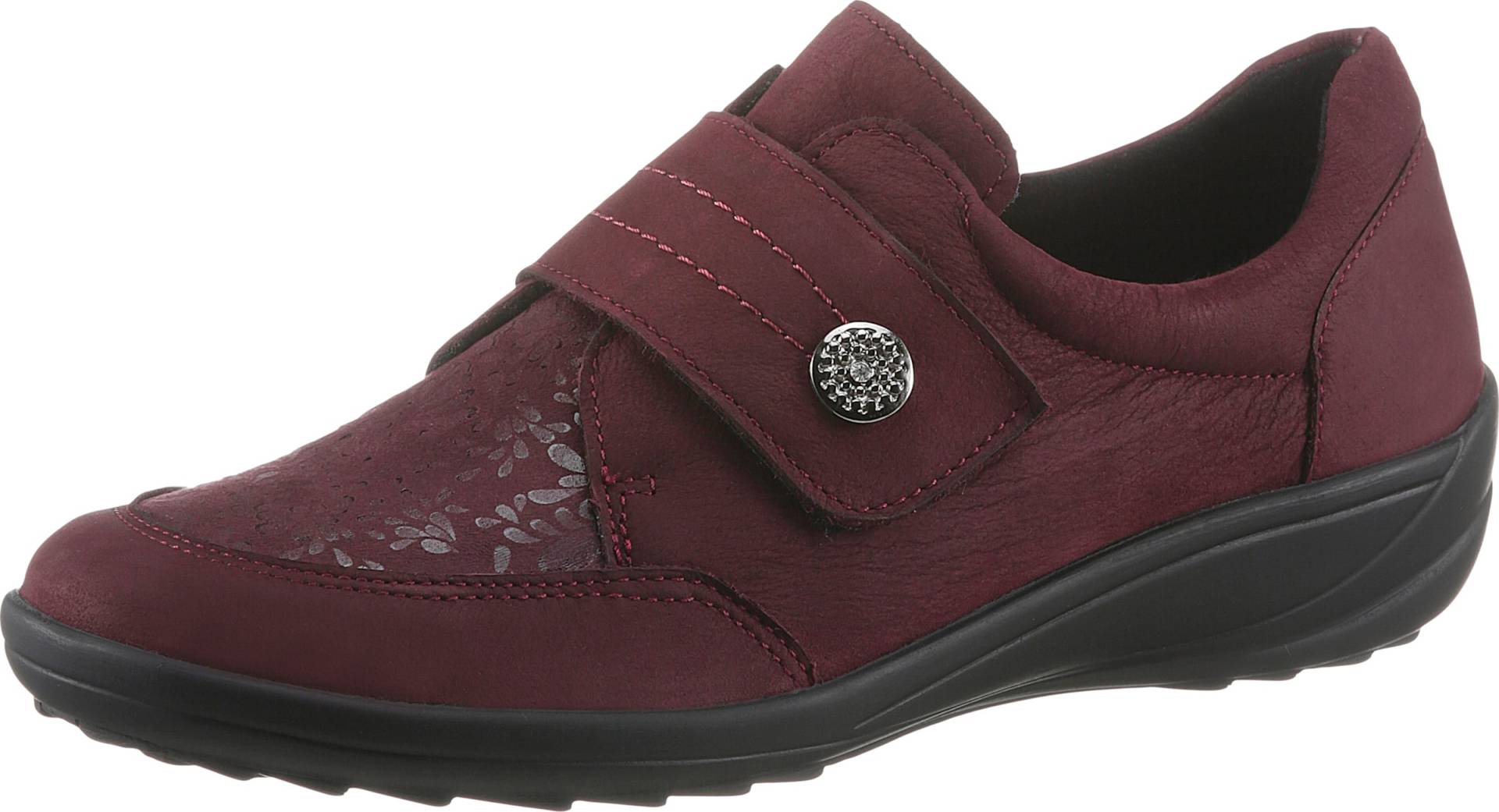 Sieh an! Damen Klettschuh bordeaux von airsoft comfort+