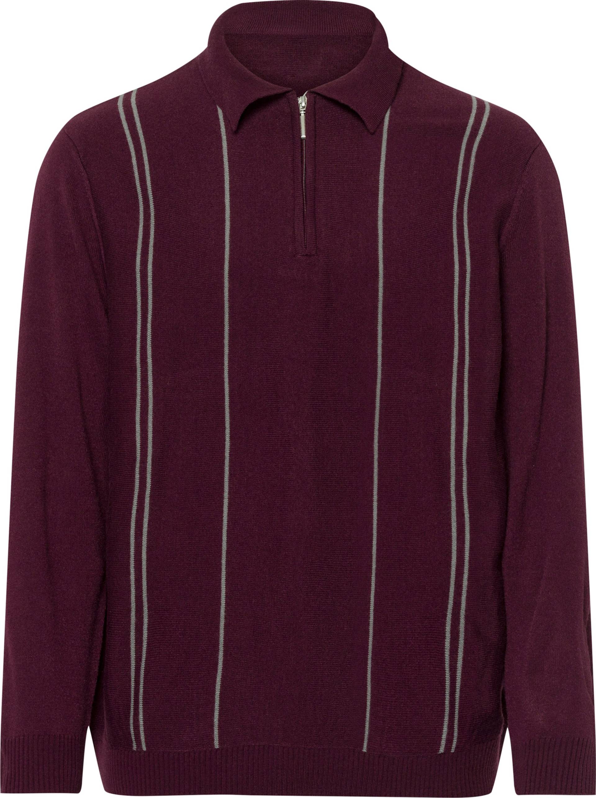 Sieh an! Herren Polopullover burgund-grau von Sieh an!