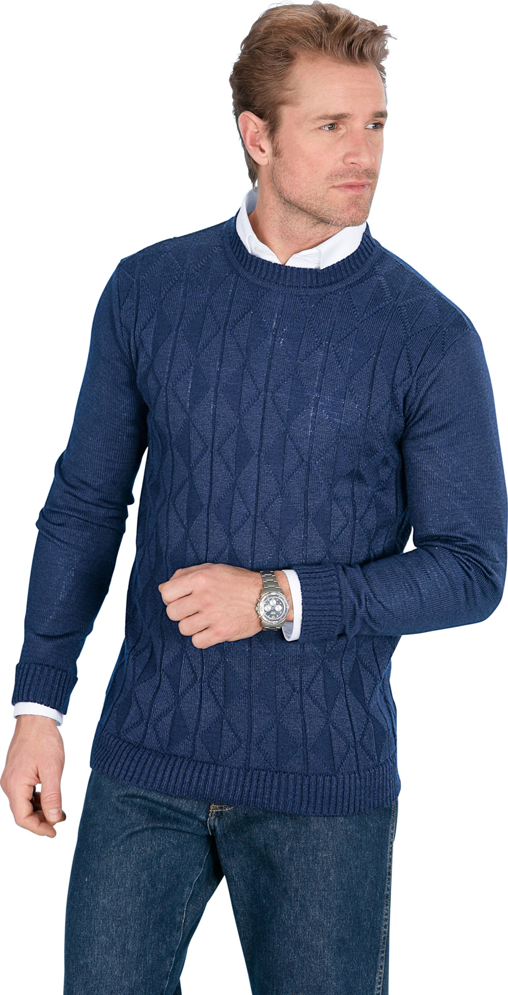 Sieh an! Herren Pullover marine von Sieh an!