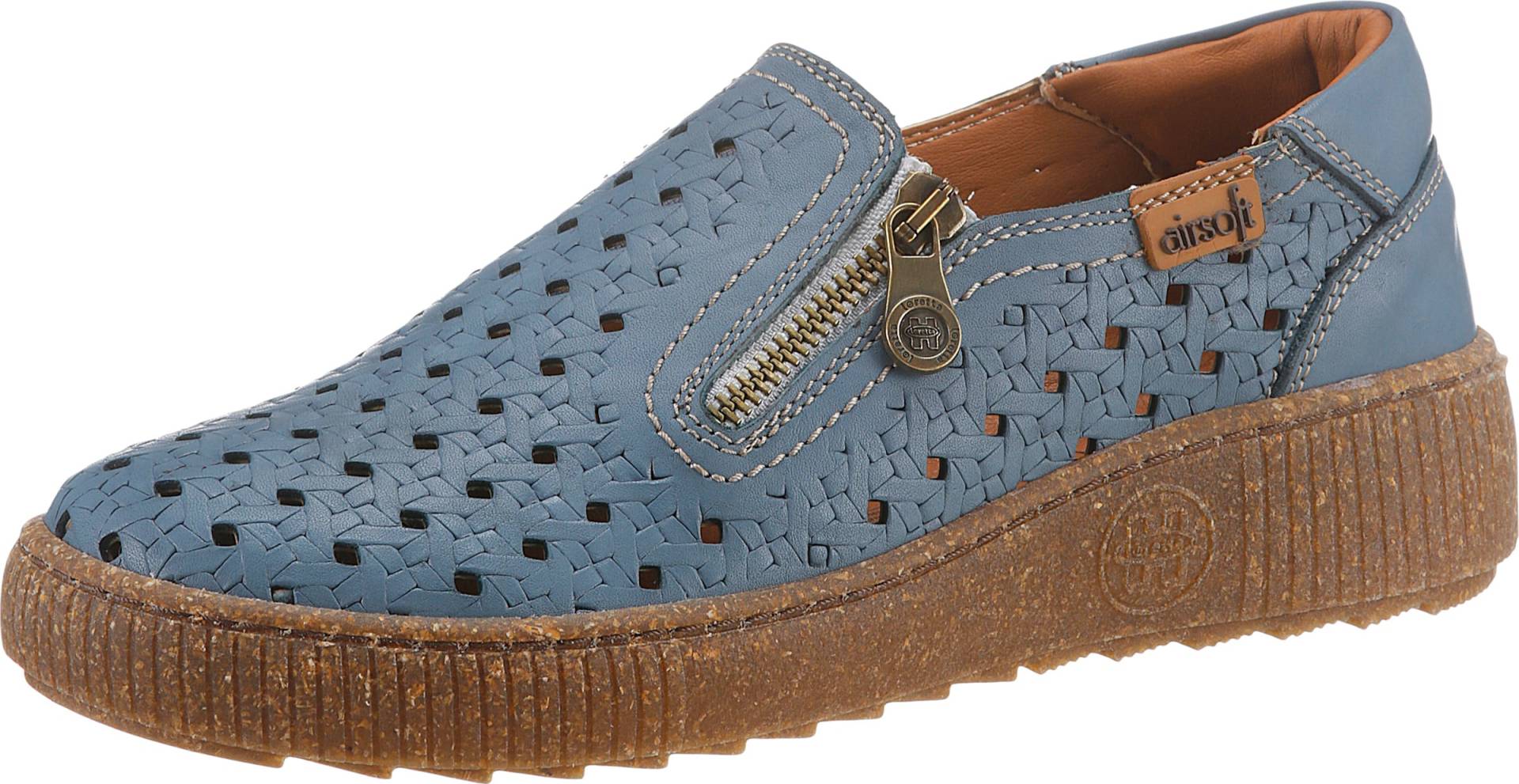 Sieh an! Damen Slipper mittelblau von airsoft modern+