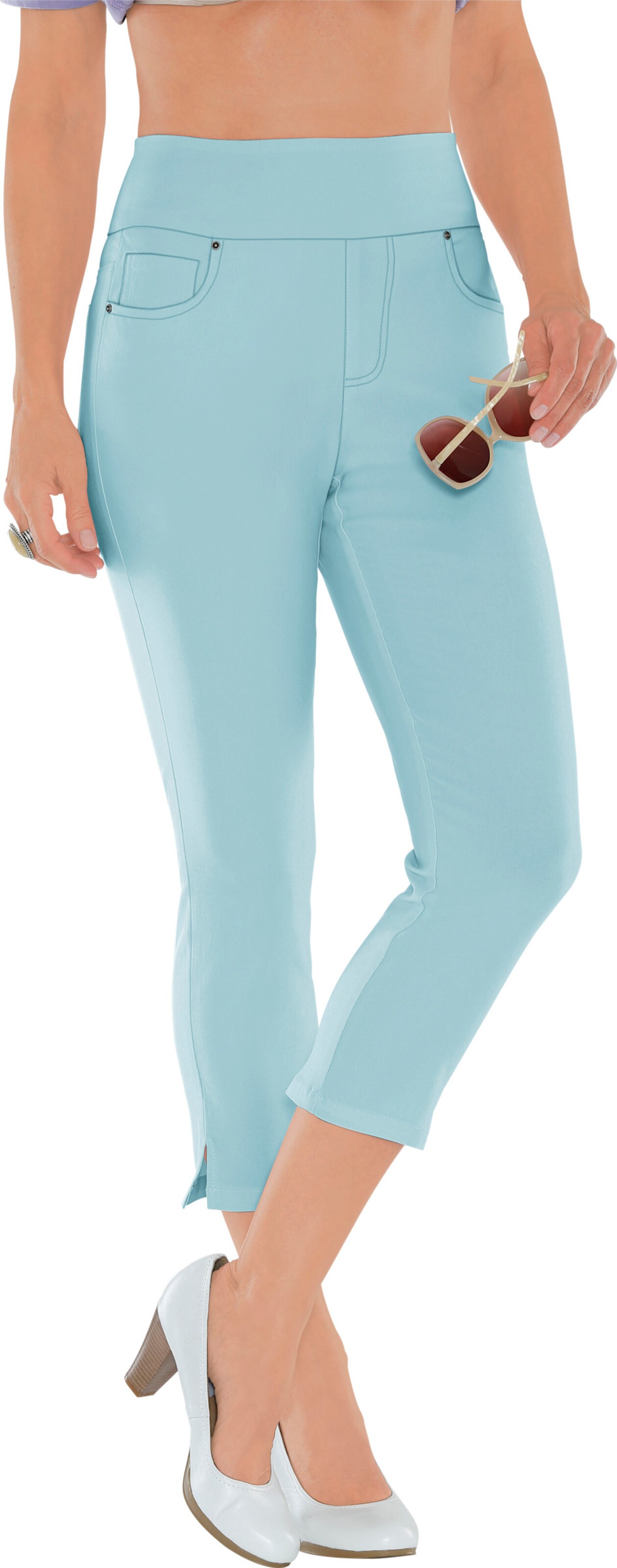 Sieh an! Damen Stretch-Hose aqua von Sieh an!