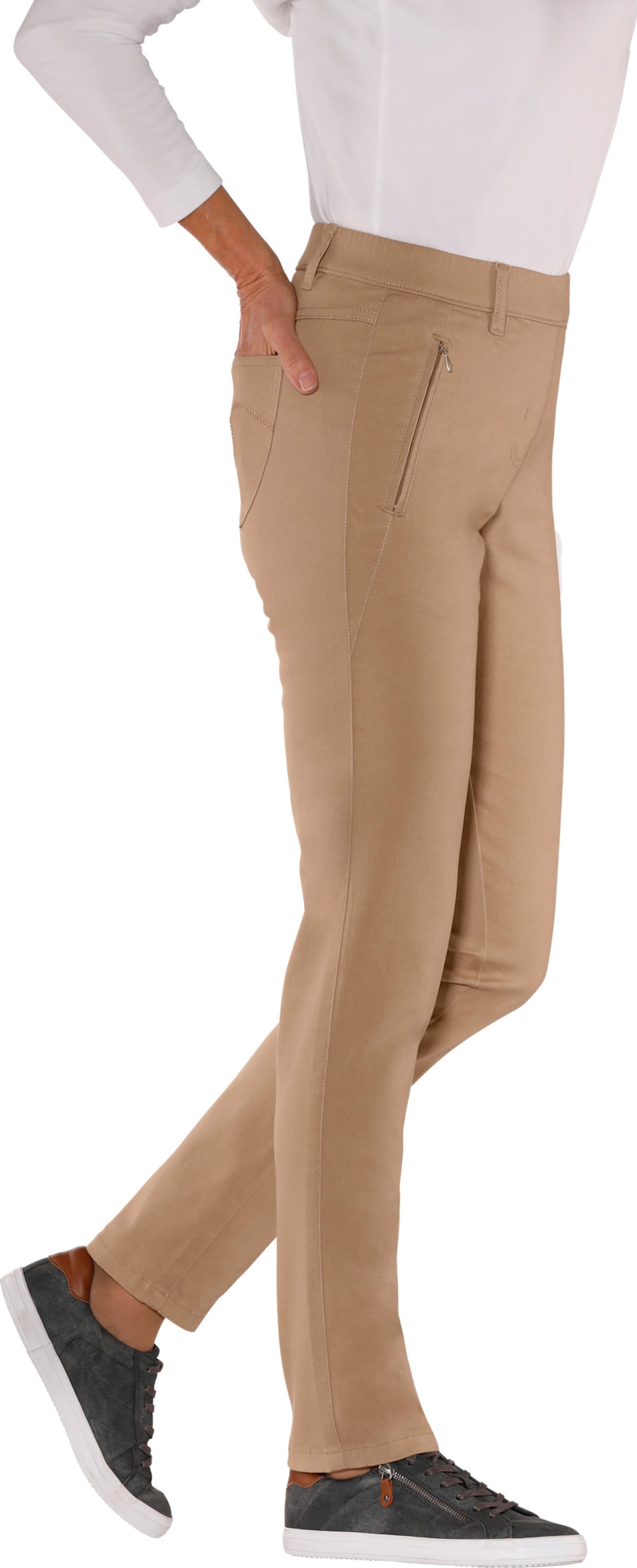 Sieh an! Damen Stretch-Hose camel von Sieh an!