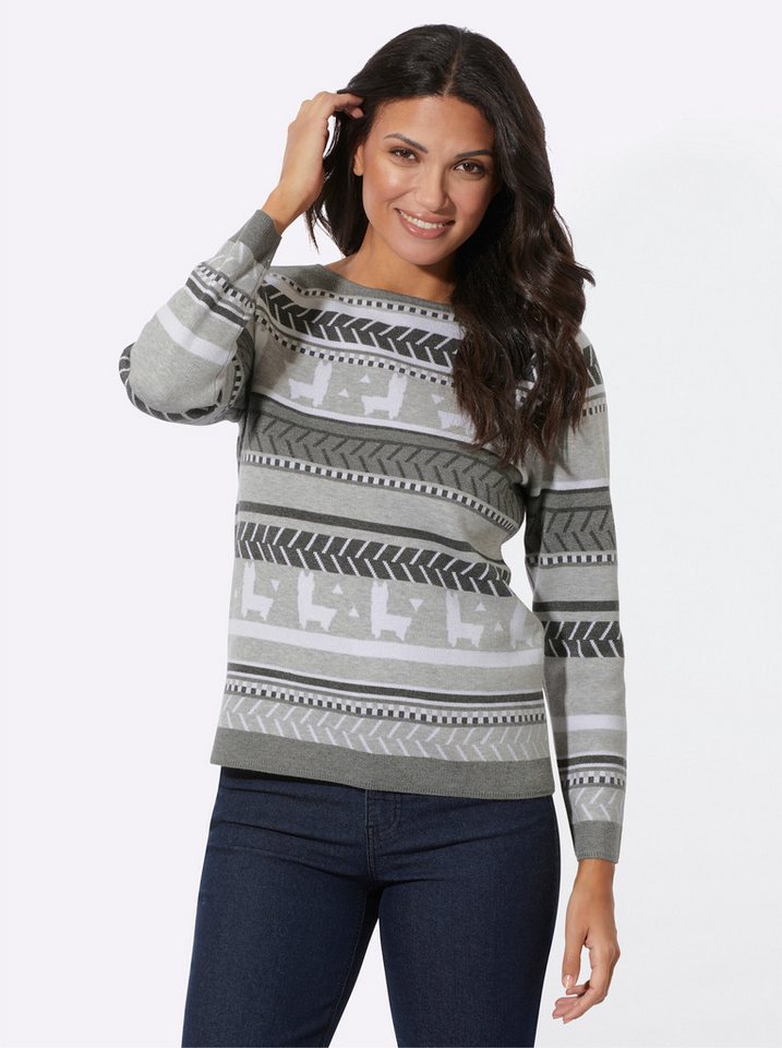 Sieh an! Strickpullover Jacquard-Pullover von Sieh an!