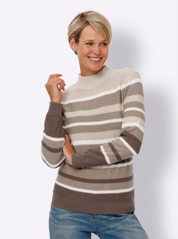 Sieh an! Strickpullover Stehkragenpullover von Sieh an!