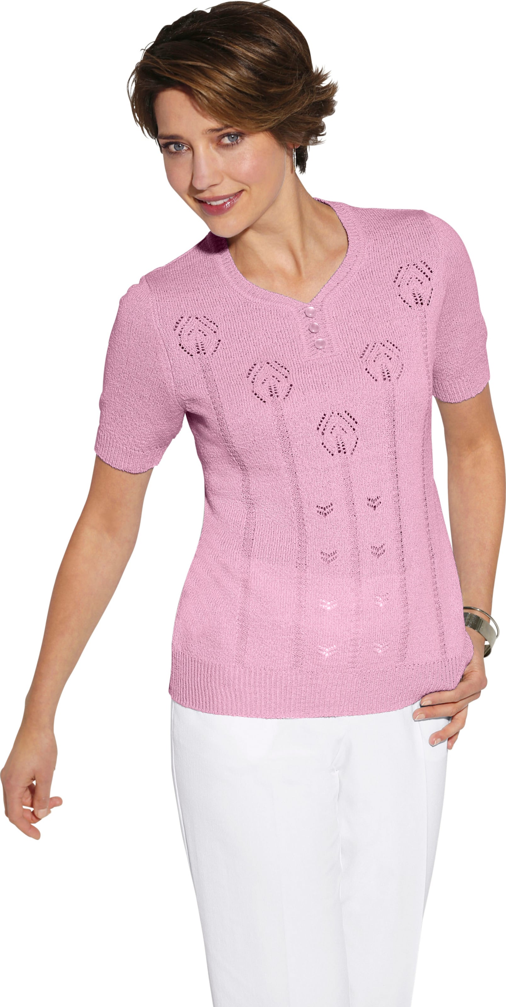 V-Ausschnitt-Pullover von Sieh an!