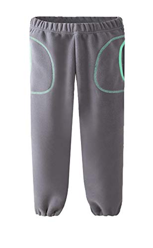 Kinder Fleece Hose Herbst Winter Jungen Mädchen Jogginghose Freizeithose Jogger Sweathosen Sporthose (Grau, 105-110) von Siehin