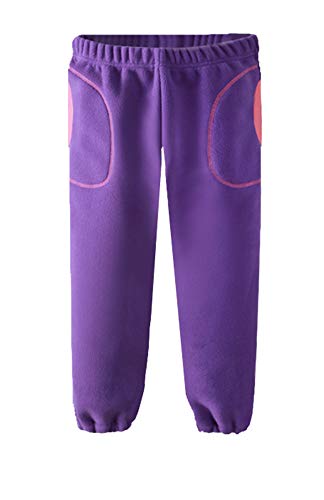 Kinder Fleece Hose Herbst Winter Jungen Mädchen Jogginghose Freizeithose Jogger Sweathosen Sporthose (Lila, 105-110) von Siehin