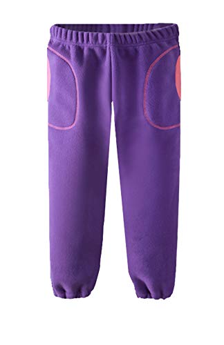 Kinder Fleece Hose Herbst Winter Jungen Mädchen Jogginghose Freizeithose Jogger Sweathosen Sporthose (Lila, 115-120) von Siehin