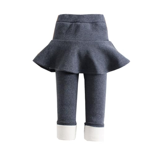 Mädchen Gefütterte Leggings mit Rock Kinder Herbst-Winter Baumwolle Thermo Leggings von Siehin