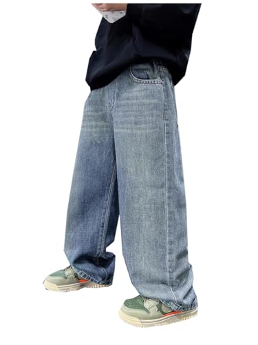 Siehin Jungen Jeanshose mit Elastischem Bund Kinder Frühling-Herbst Denimhose Baggy Jeans Cargohose von Siehin