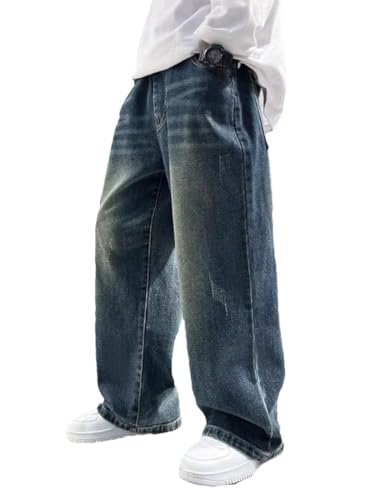 Siehin Jungen Jeanshosen Relaxed Jeans Freizeithose mit Elastischem Bund von Siehin