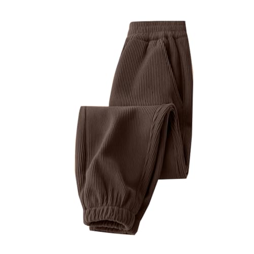 Siehin Jungen Mädchen Cordhose Kinder Frühling-Herbst Lange Hose Freizeithosen mit Elastischem Bund von Siehin