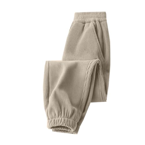 Siehin Jungen Mädchen Cordhose Kinder Frühling-Herbst Lange Hose Freizeithosen mit Elastischem Bund von Siehin