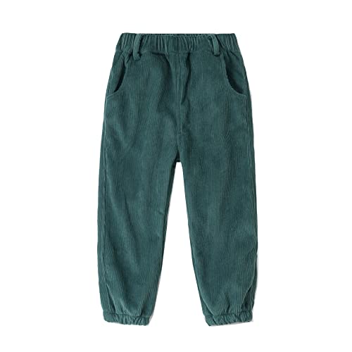 Siehin Jungen Mädchen Cordhose Kinder Herbst-Winter Fleece Lange Hose Jogginghose Freizeithosen mit Elastischem Bund von Siehin